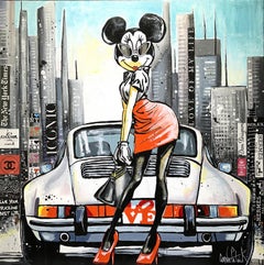 Minnie Mouse, My Life in New York - original pop art painting - contemporary art