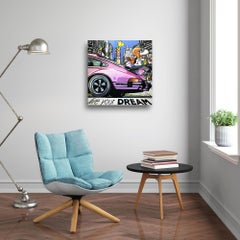 Le rêve de Snoopy : New York - peinture pop art originale - art contemporain