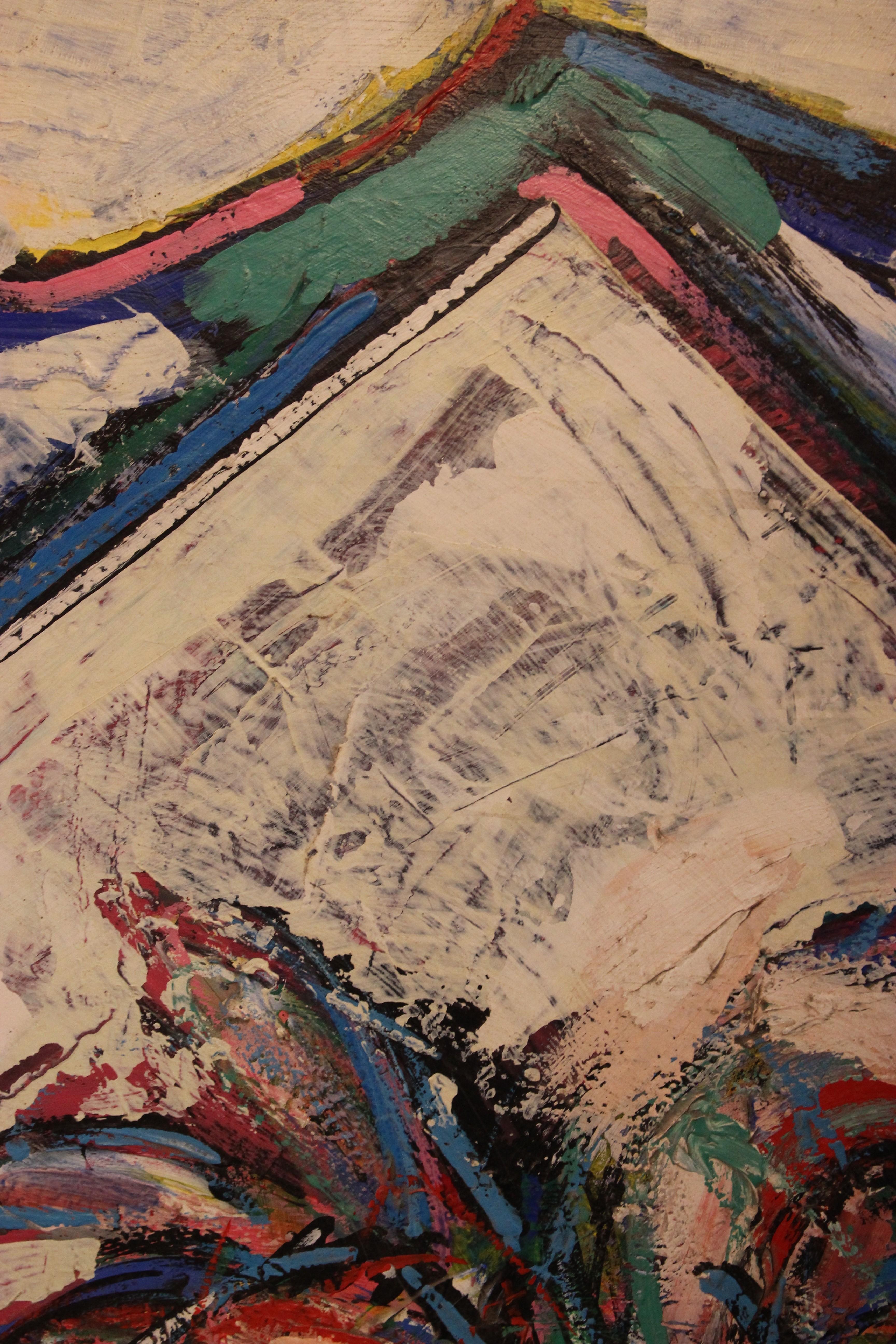 Patrick Danion, peinture,
Acrylique sur bois, circa 1990, France.

Mesures : Hauteur 120 cm, largeur 94 cm.
   