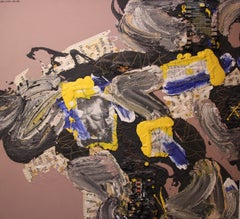 Patrick Danion, Painting, "Je suis un calculateur", Acrylic on Wood, 1990