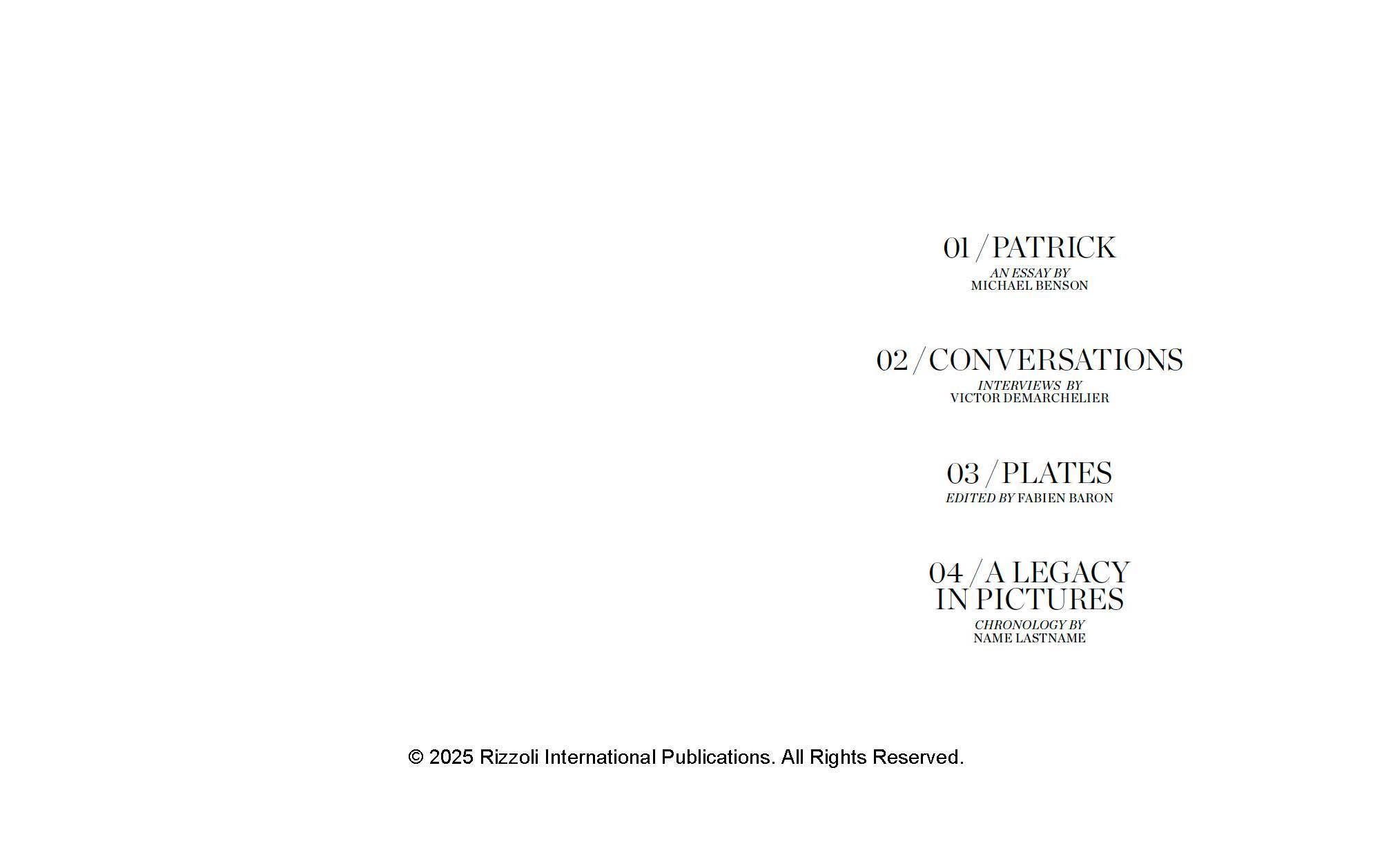 Patrick Demarchelier : Photographies de mode vues et non vues
Auteur : Victor Demarchelier, Préface de Brad Gooch

Un nouveau portrait époustouflant du légendaire photographe de mode, Famed pour ses clichés emblématiques, dévoile aujourd'hui un