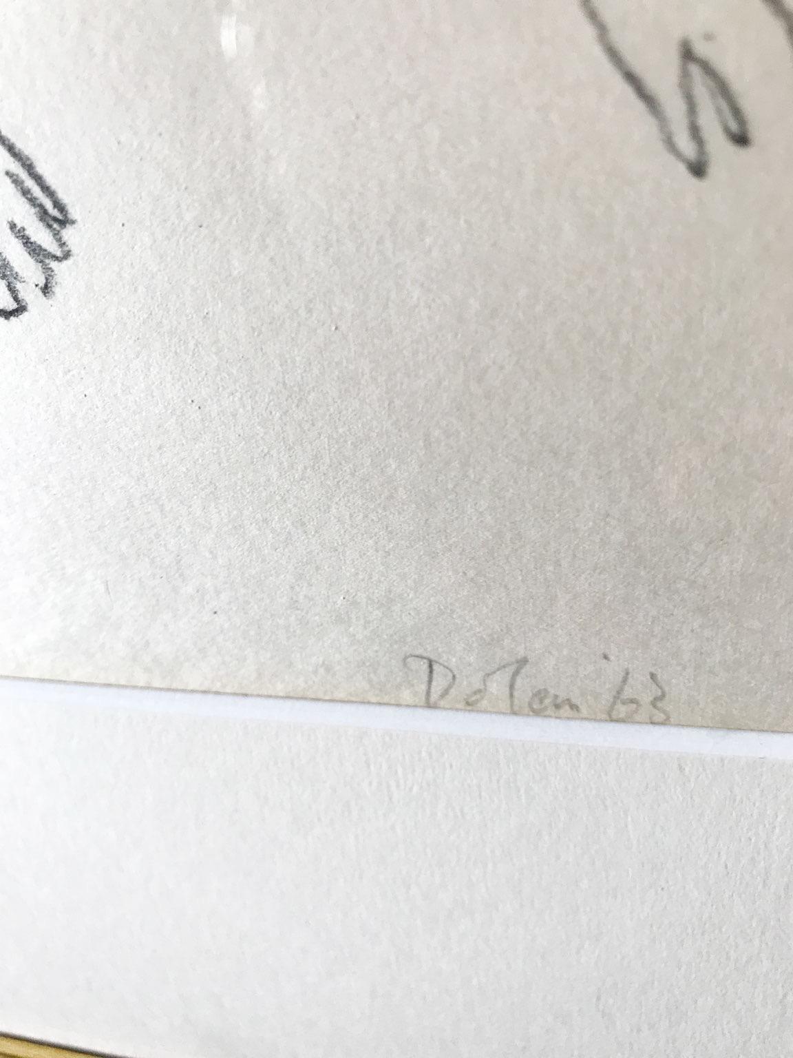 Mid-20th Century PATRICK DOLAN Pencil on Paper, 'Dancers', 1963