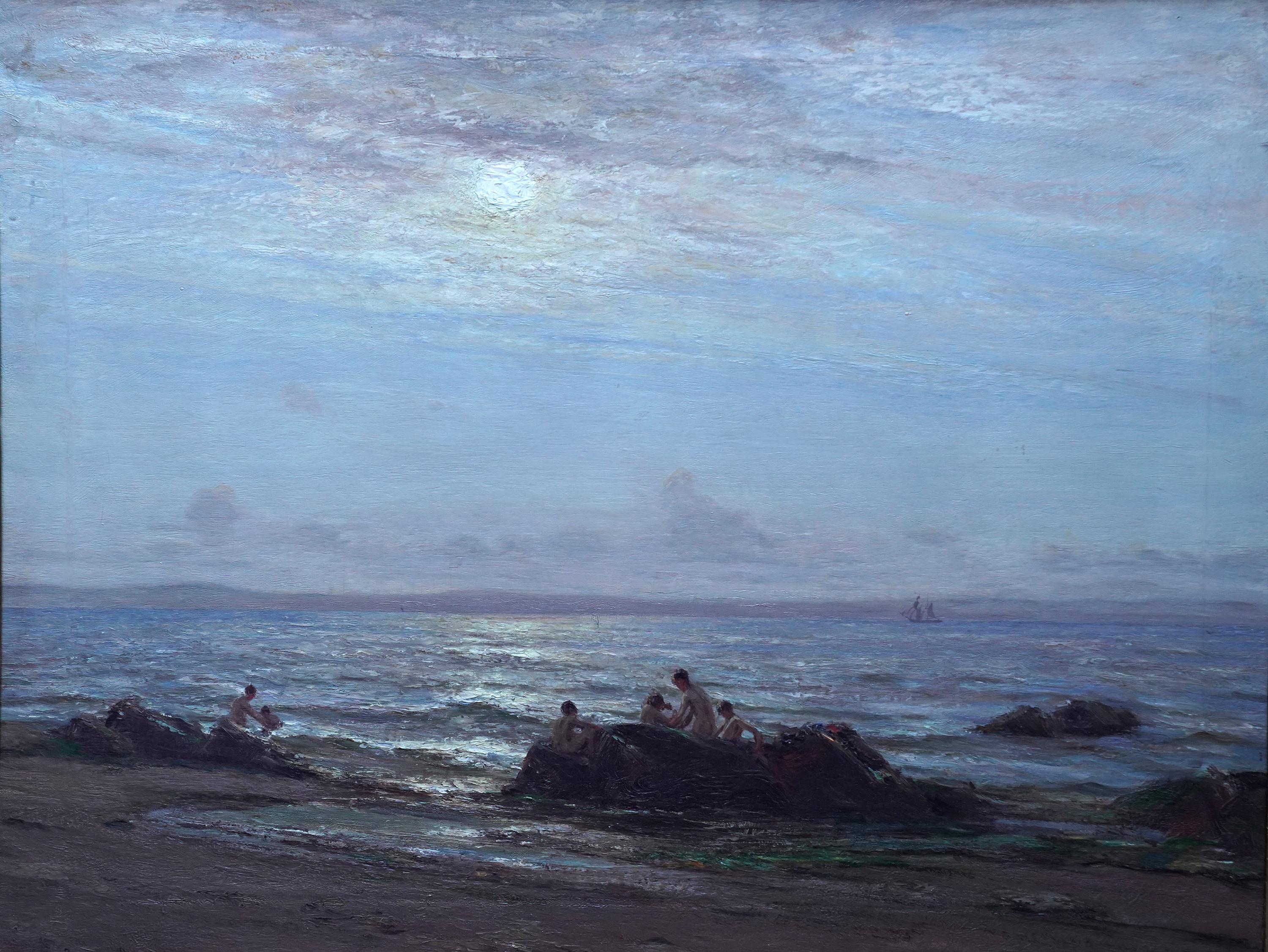 Sommer Afternoon Firth of Clyde - British Exh figurative Meereslandschaft, Ölgemälde im Angebot 8