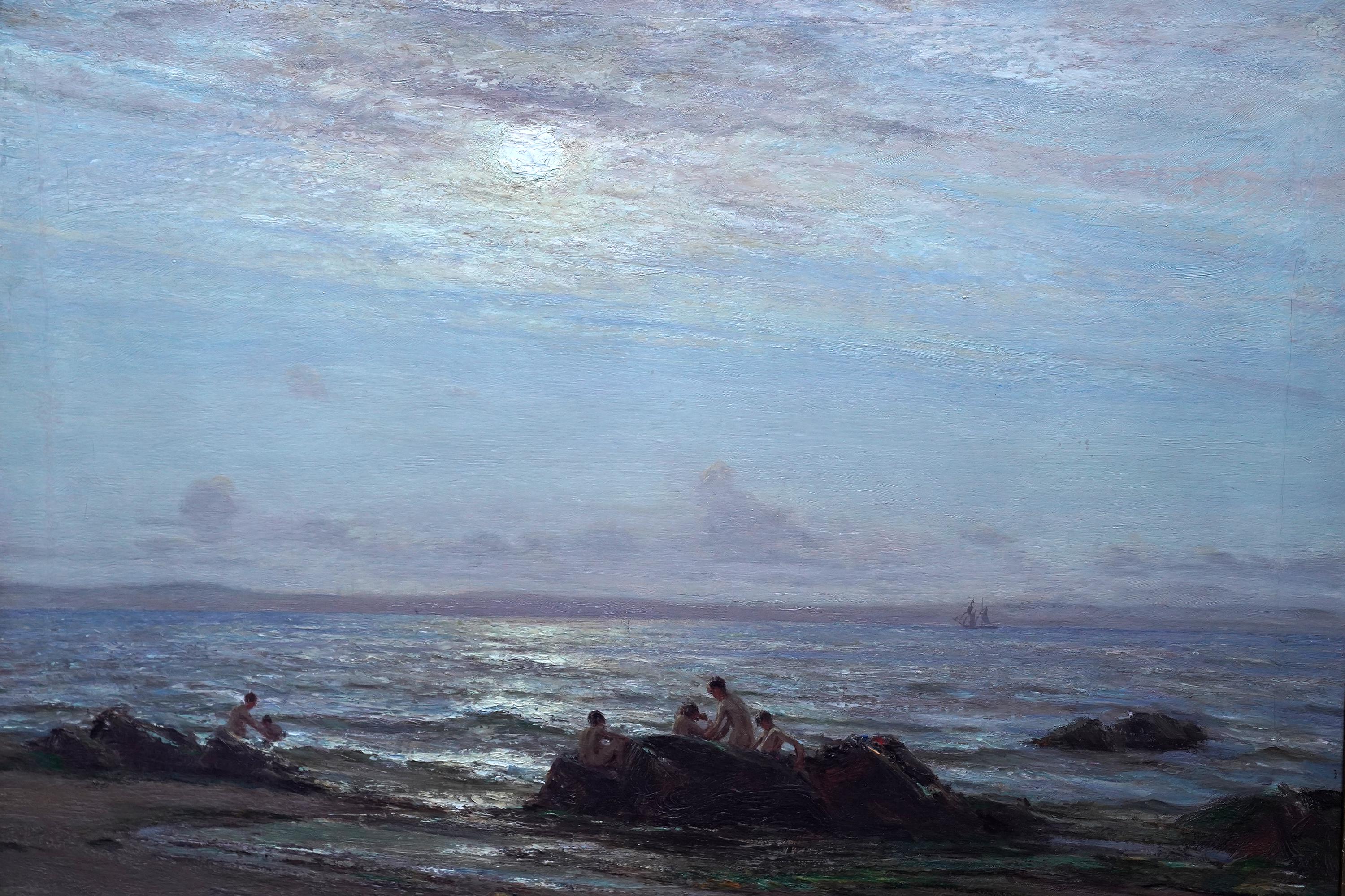Sommer Afternoon Firth of Clyde - British Exh figurative Meereslandschaft, Ölgemälde (Impressionismus), Painting, von Patrick Downie