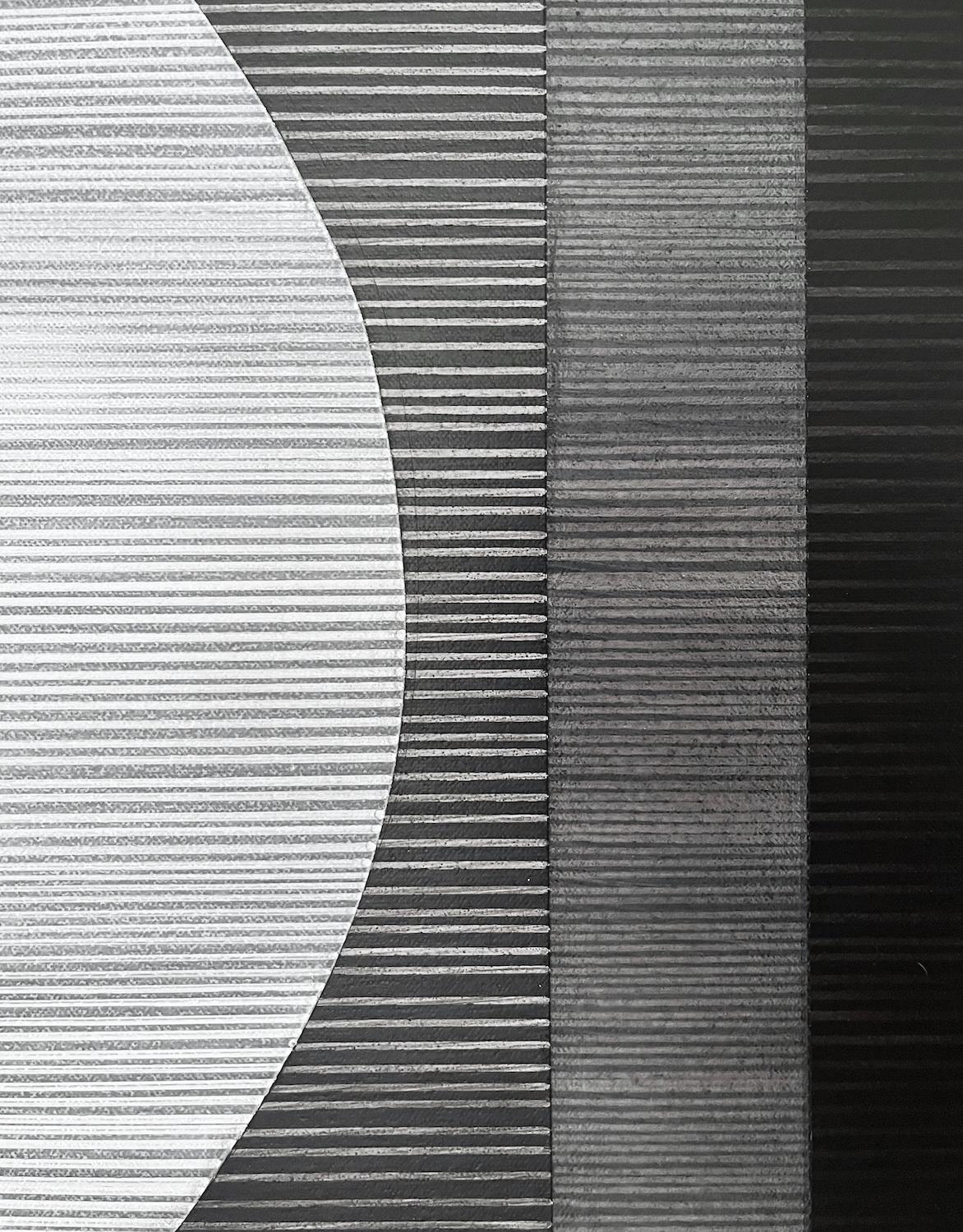 Echi di luce, pittura astratta - Abstract Painting Nero di Patrick Duffy