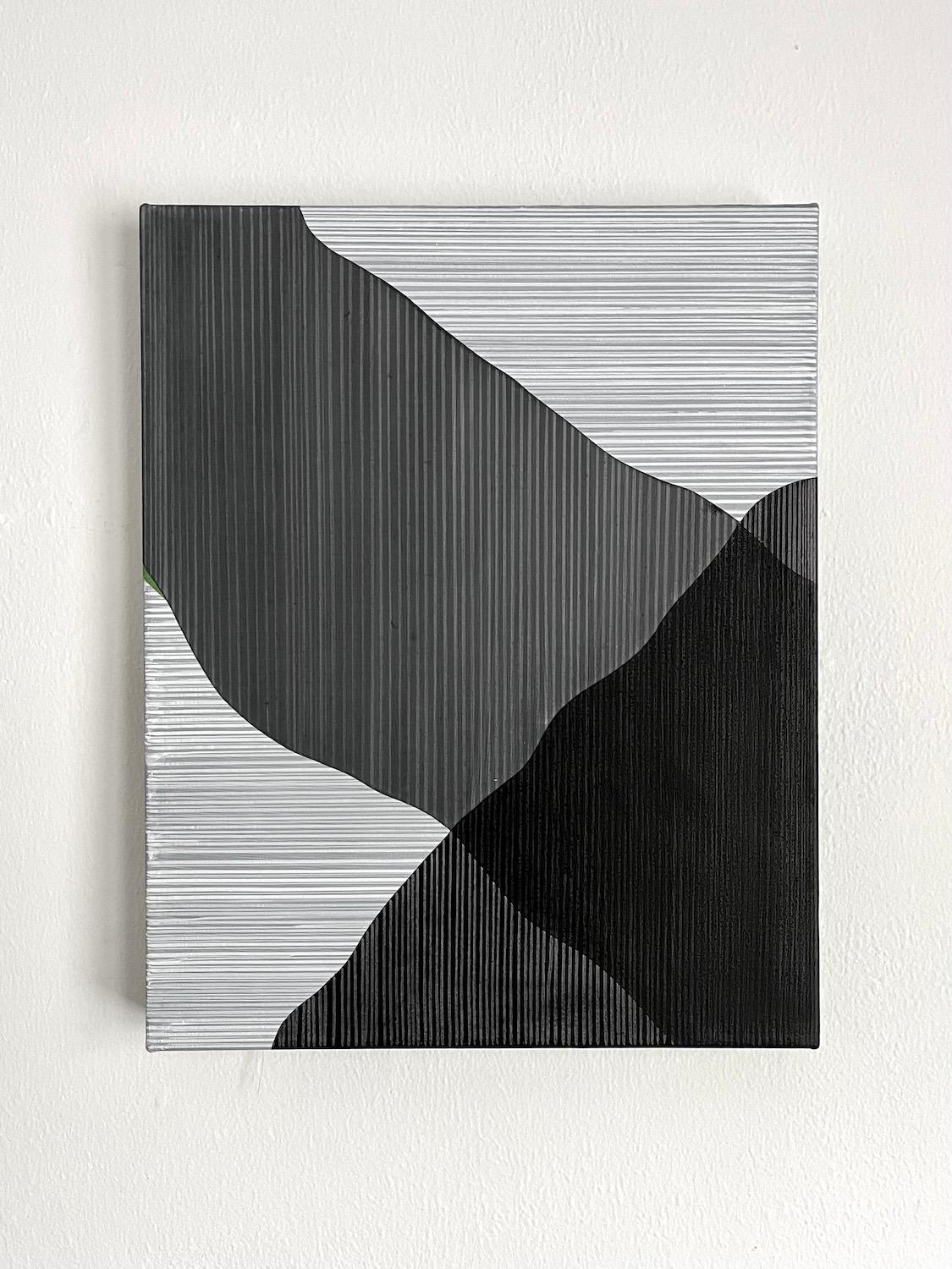 Tissu déformé, peinture abstraite - Abstrait Painting par Patrick Duffy