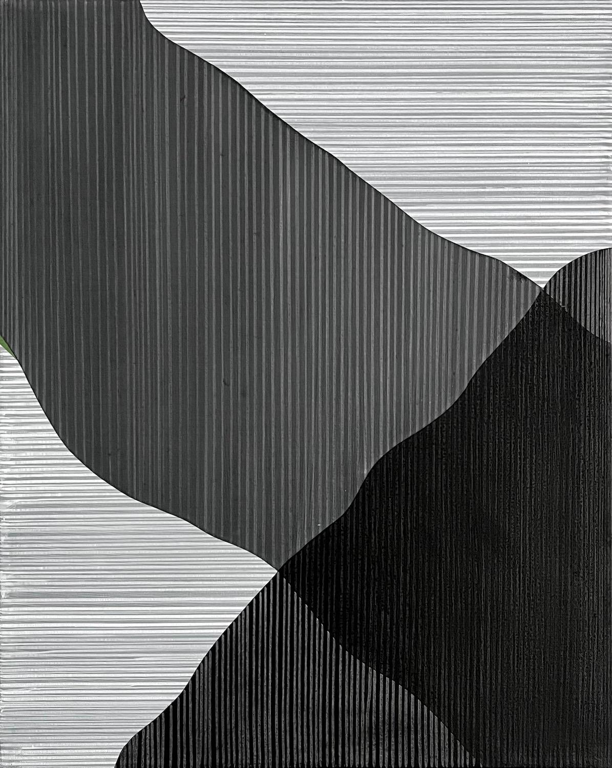 Abstract Painting Patrick Duffy - Tissu déformé, peinture abstraite