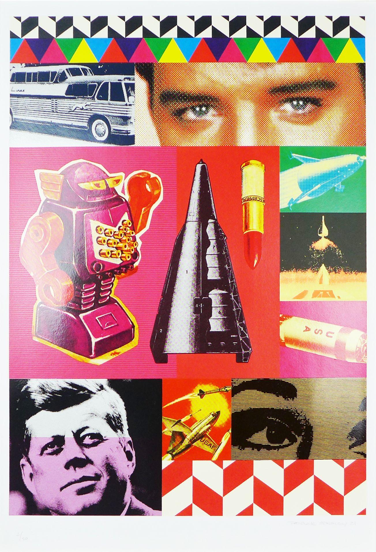 Americana Part 1, œuvre imprimée à la main, paravent - Print de Patrick Edgeley