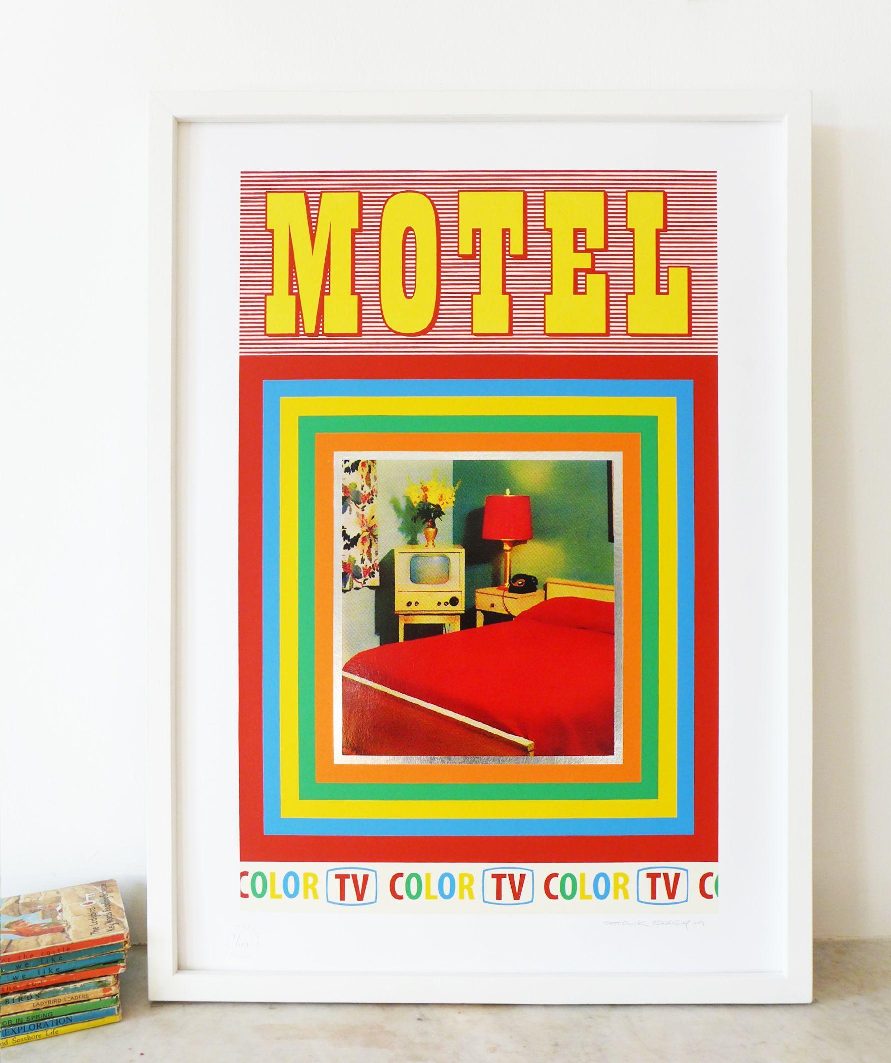 Motel (screen print version with silver leaf), Hand Printed Work, Screen For Sale 1