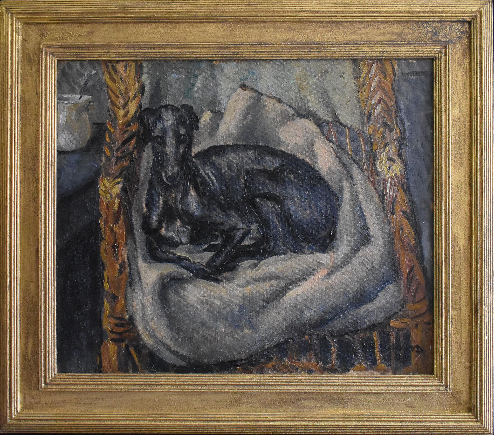 Animal Painting de Patrick Fergusson Millard - Un cómodo lurcher