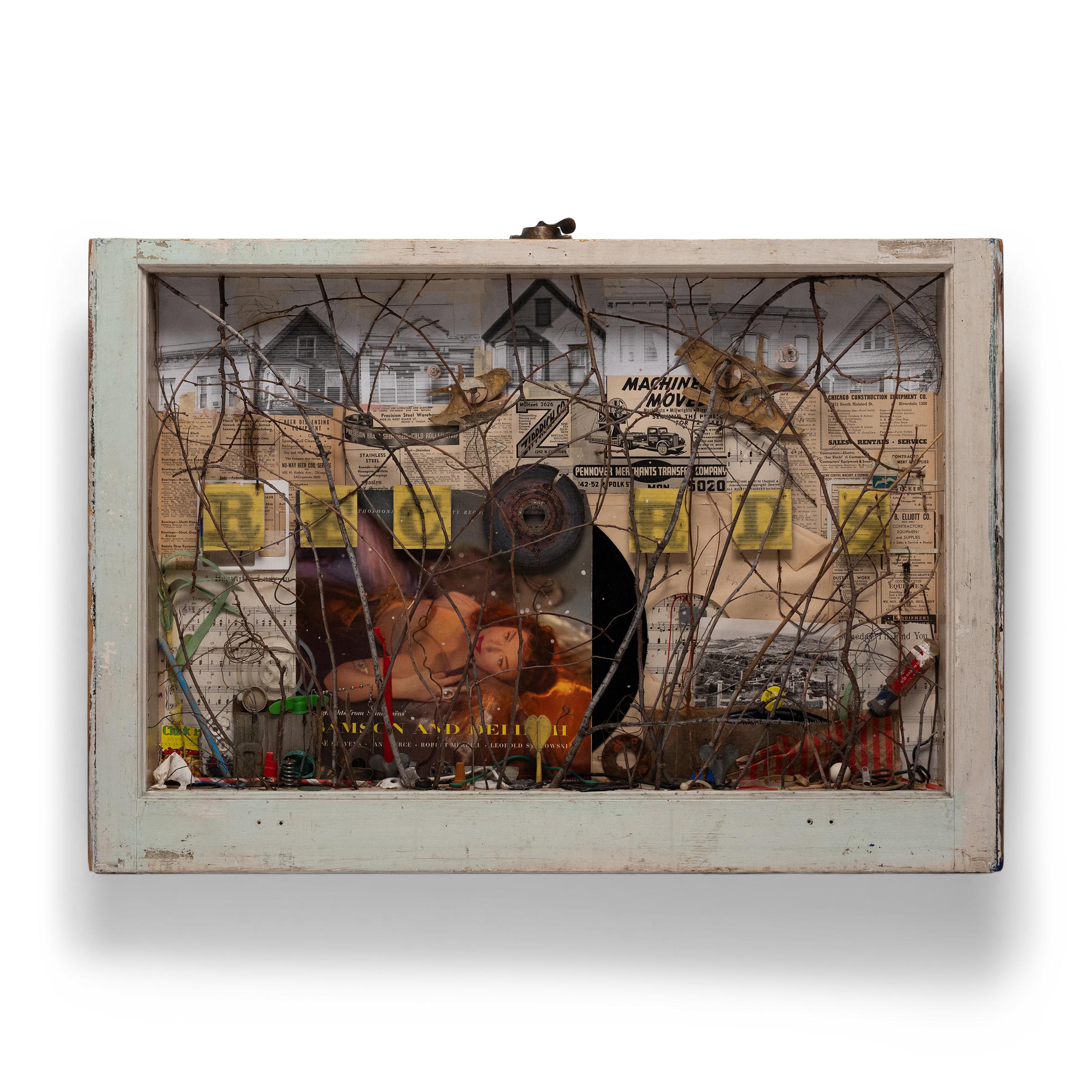 "Birdland (I am the Bowerbird)" Mixed-Media Retablo