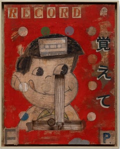 "Mix Tape (Record - Remember)" Mixed-Media Collage