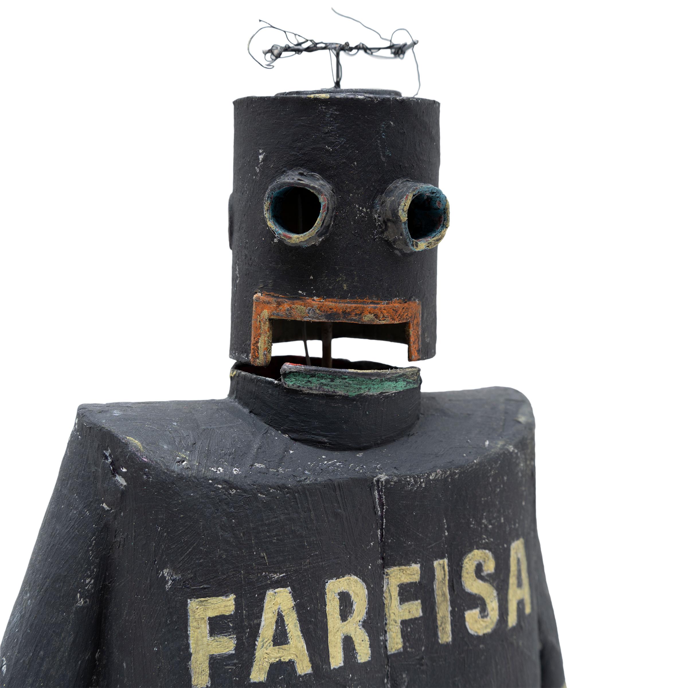 To Chicago-based artist Patrick Fitzgerald, his sculptures are a means of traveling through time. Working from found materials, Fitzgerald constructs miniature soap box cars and the branded attire of their imagined drivers. Futuristic forms imbued