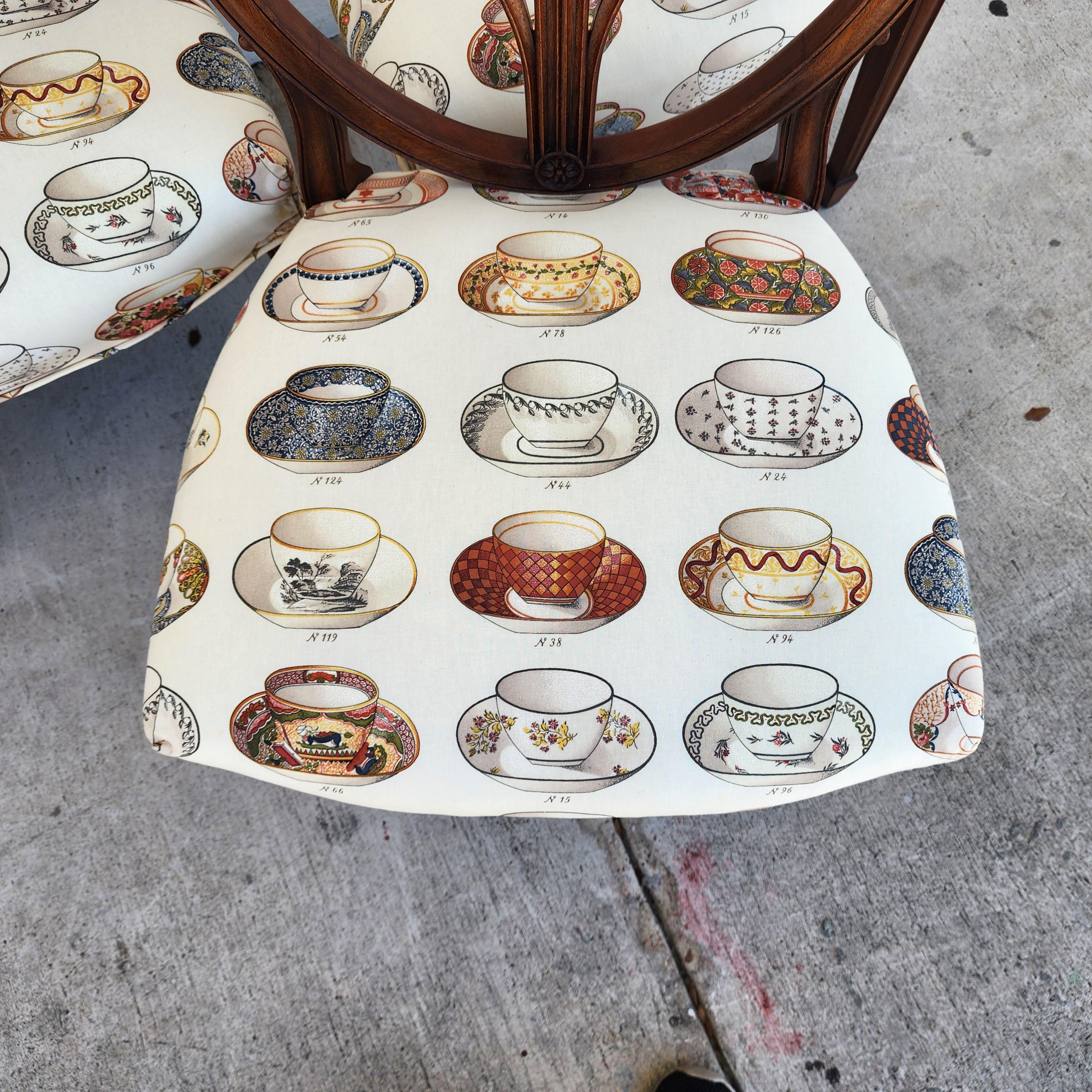 Patrick Frey Georgian Sweetheart Dining Chairs In Good Condition In Lake Worth, FL
