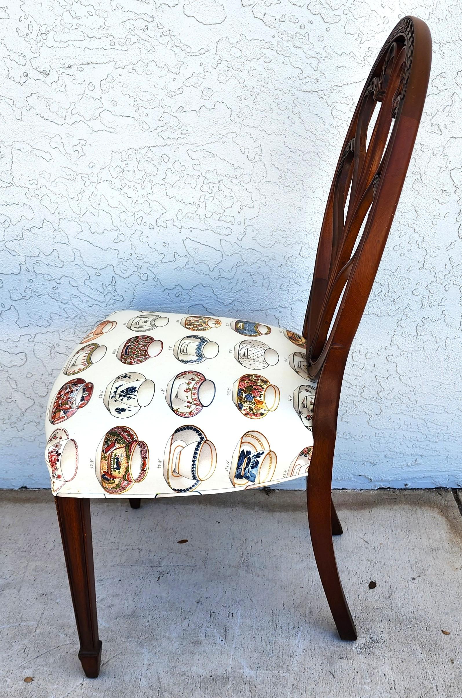 Cotton Patrick Frey Georgian Sweetheart Dining Chairs