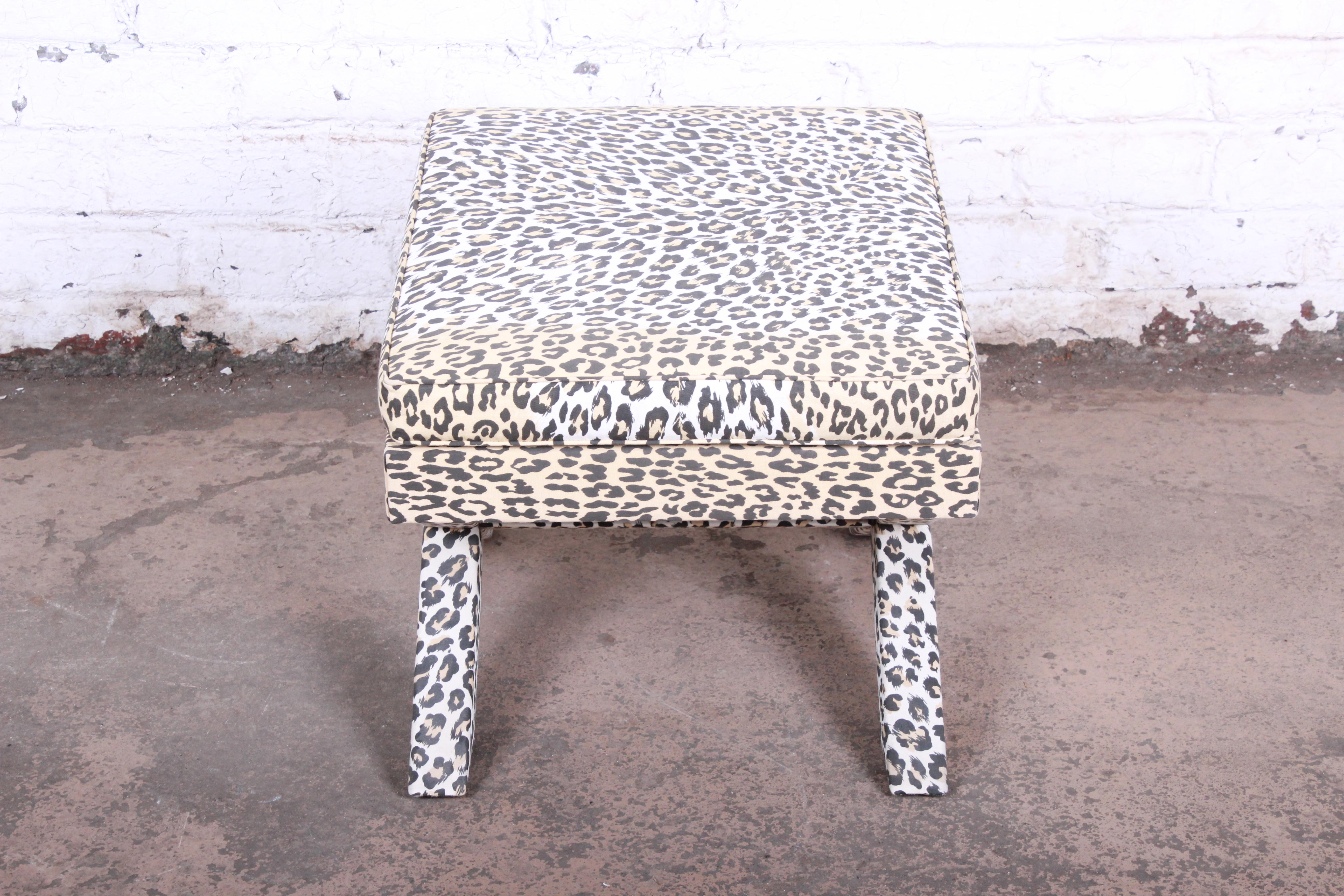 Patrick Frey X-Base Leopard Stool or Ottoman, Paris 3