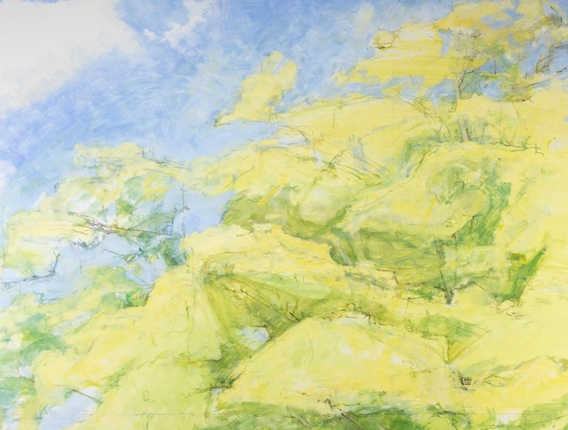 Large Sycamore, 2000 - Large Scale Landscape Oil Painting of Trees with Green For Sale 1
