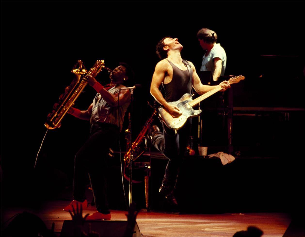 Patrick Harbron Color Photograph - Bruce Springsteen & Clarence Clemons, Rutherford, NJ, 1984