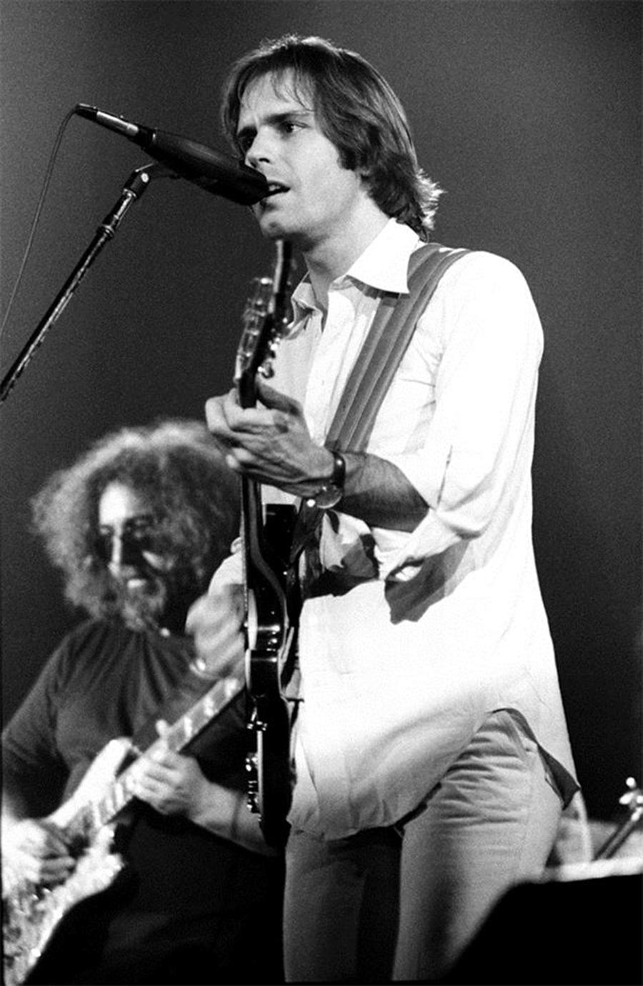Patrick Harbron Black and White Photograph - Jerry Garcia & Bob Weir, The Grateful Dead