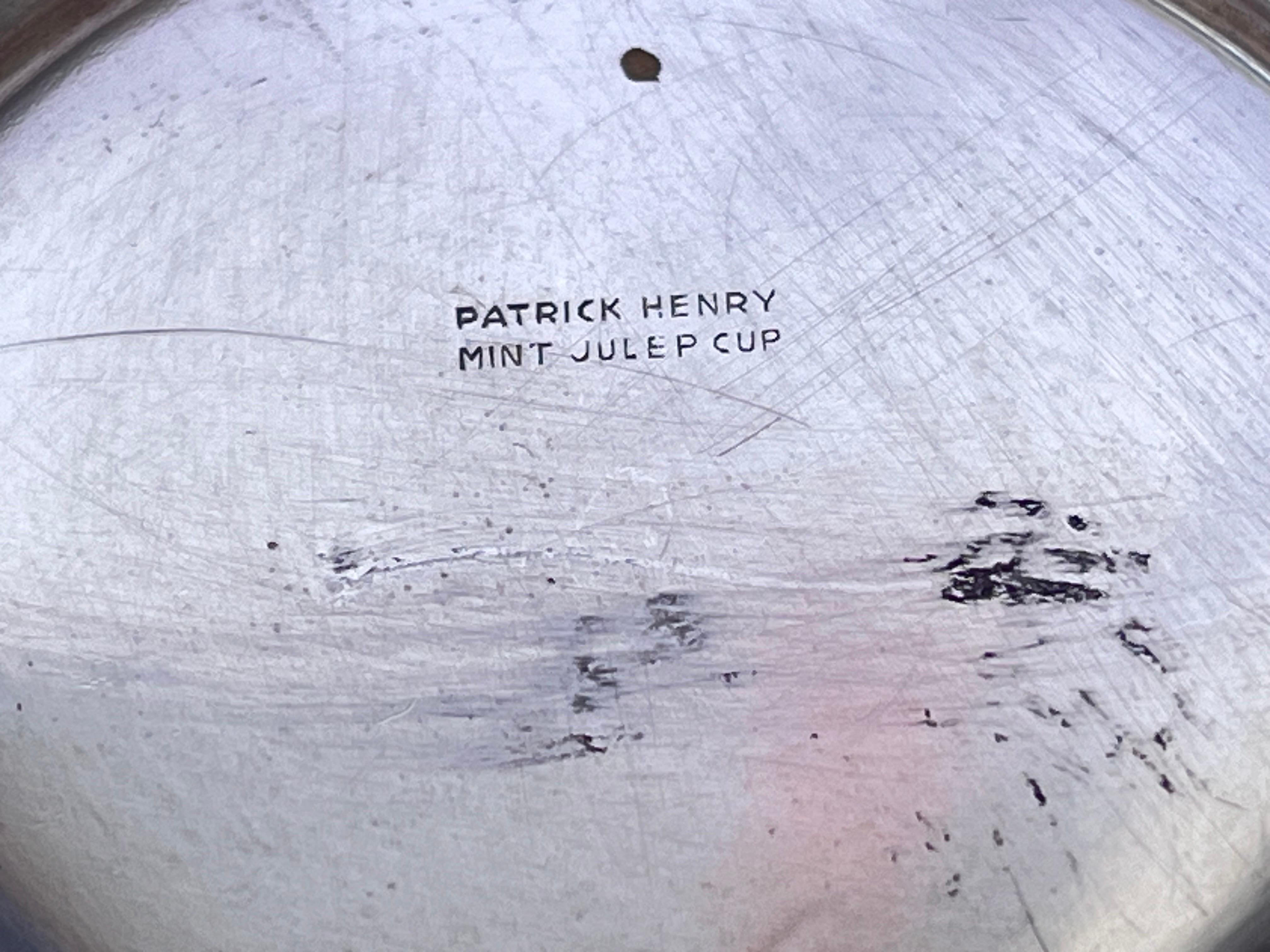 Patrick Henry Italian Mint Julep Silver Plate Cups Tumbler Beaded Design Set 5 4