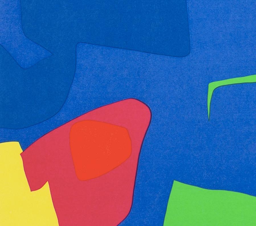 January 1973 : 19 (DRU Christmas Card), 1976 - Abstract Colourful Screenprint - Blue Print by Patrick Heron