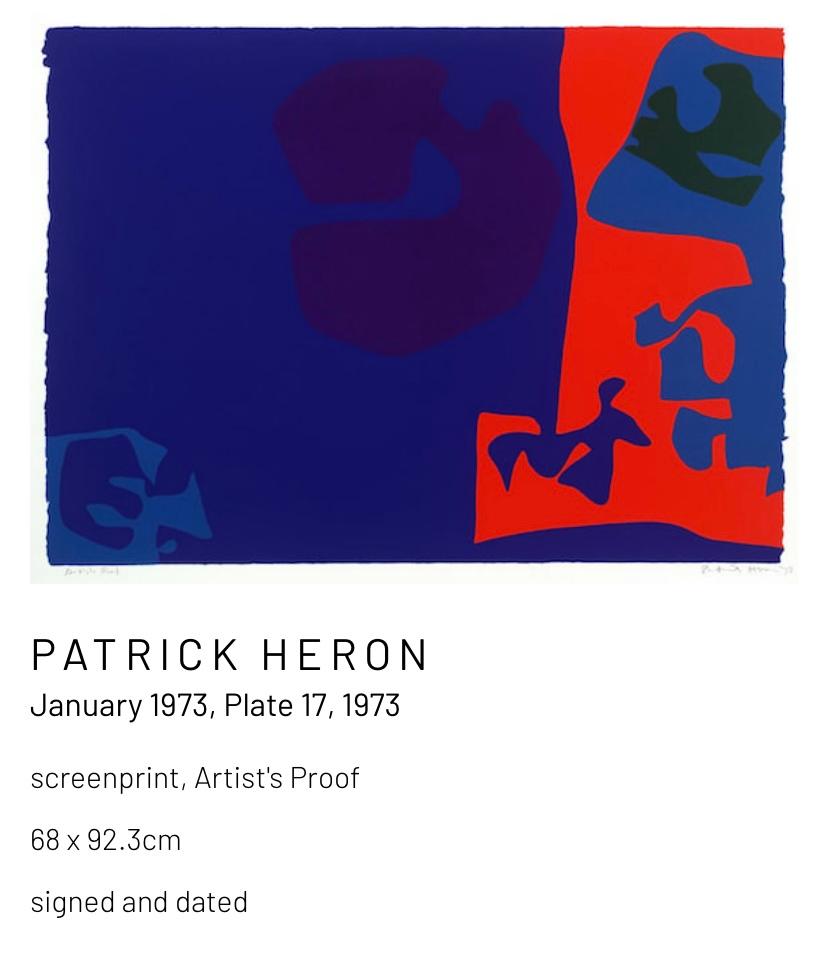 Januar 1973, Teller 17 – Print von Patrick Heron