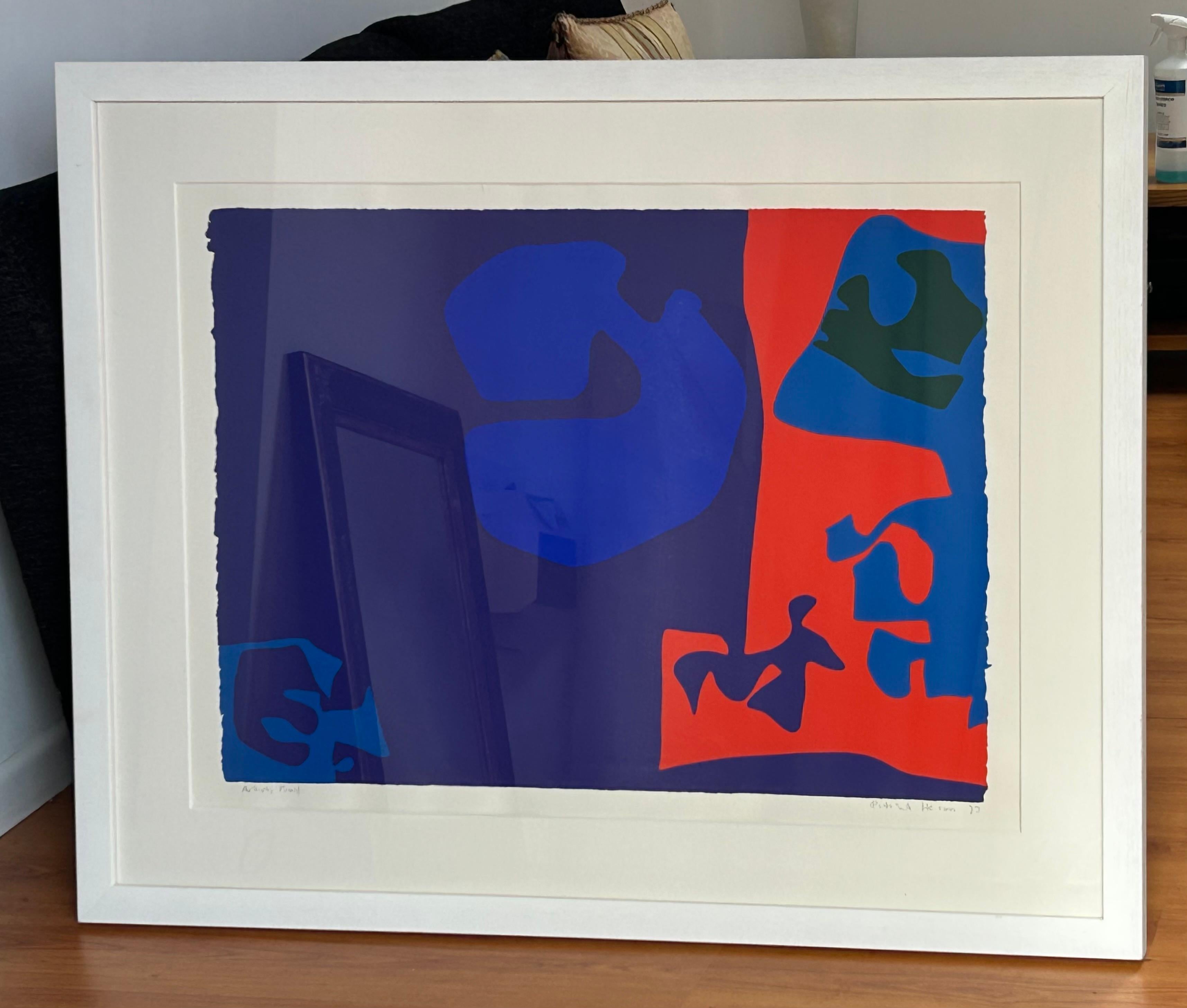Januar 1973, Teller 17 (Violett), Abstract Print, von Patrick Heron