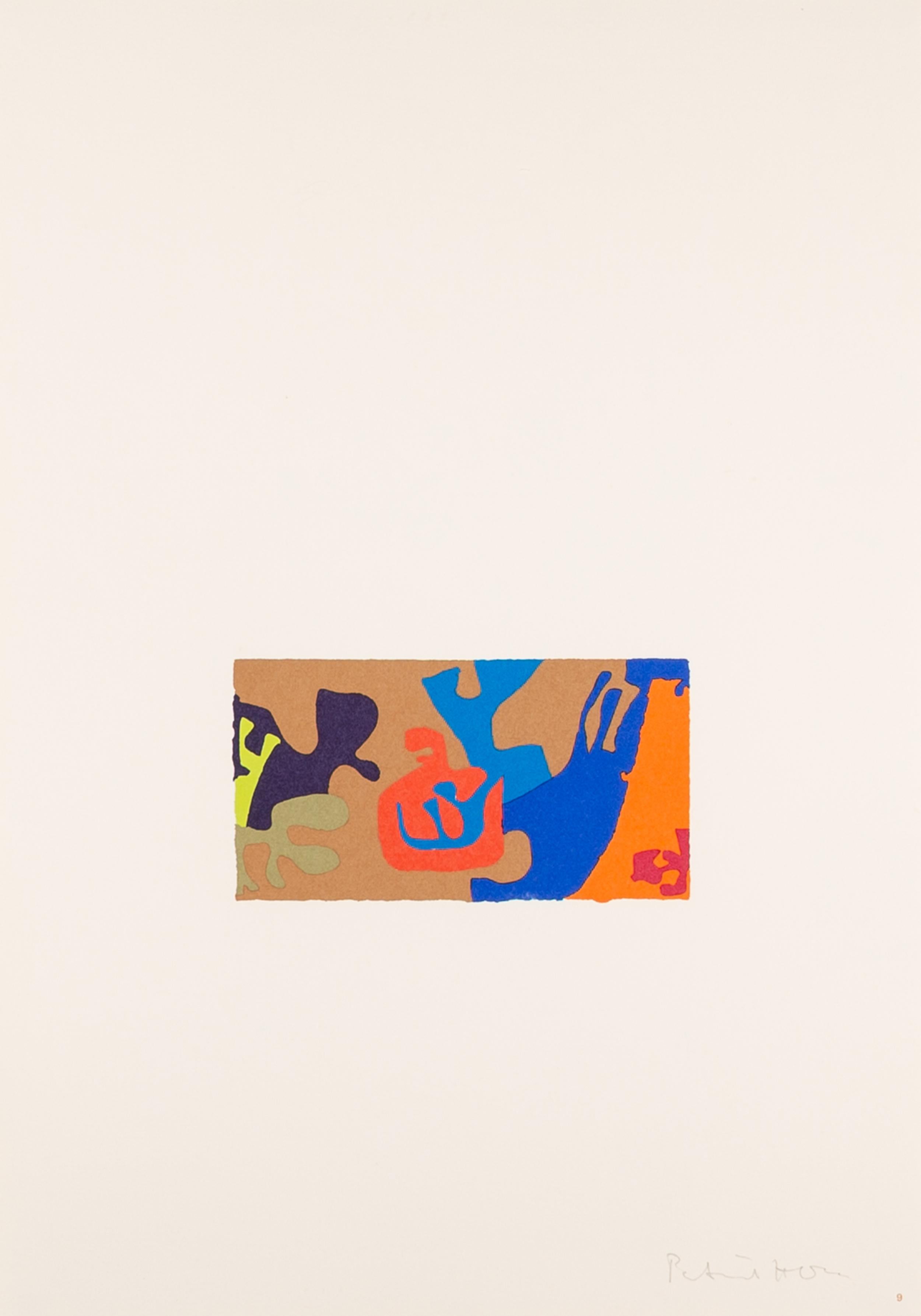 Patrick Heron 1920-1999
Shapes of Colour 9, 1978
screenprint
50 x 35 cm
19 3/4 x 13 3/4 in
signed in pencil

printed by Kelpra Studio, published by Kelpra Editions and Waddington & Tooth Graphics, London

Patrick Heron was a painter, textile