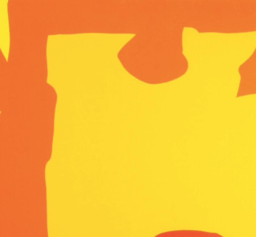Six in Light Orange with Red in Yellow: April 1970 - Patrick Heron, Print 1970 For Sale 3