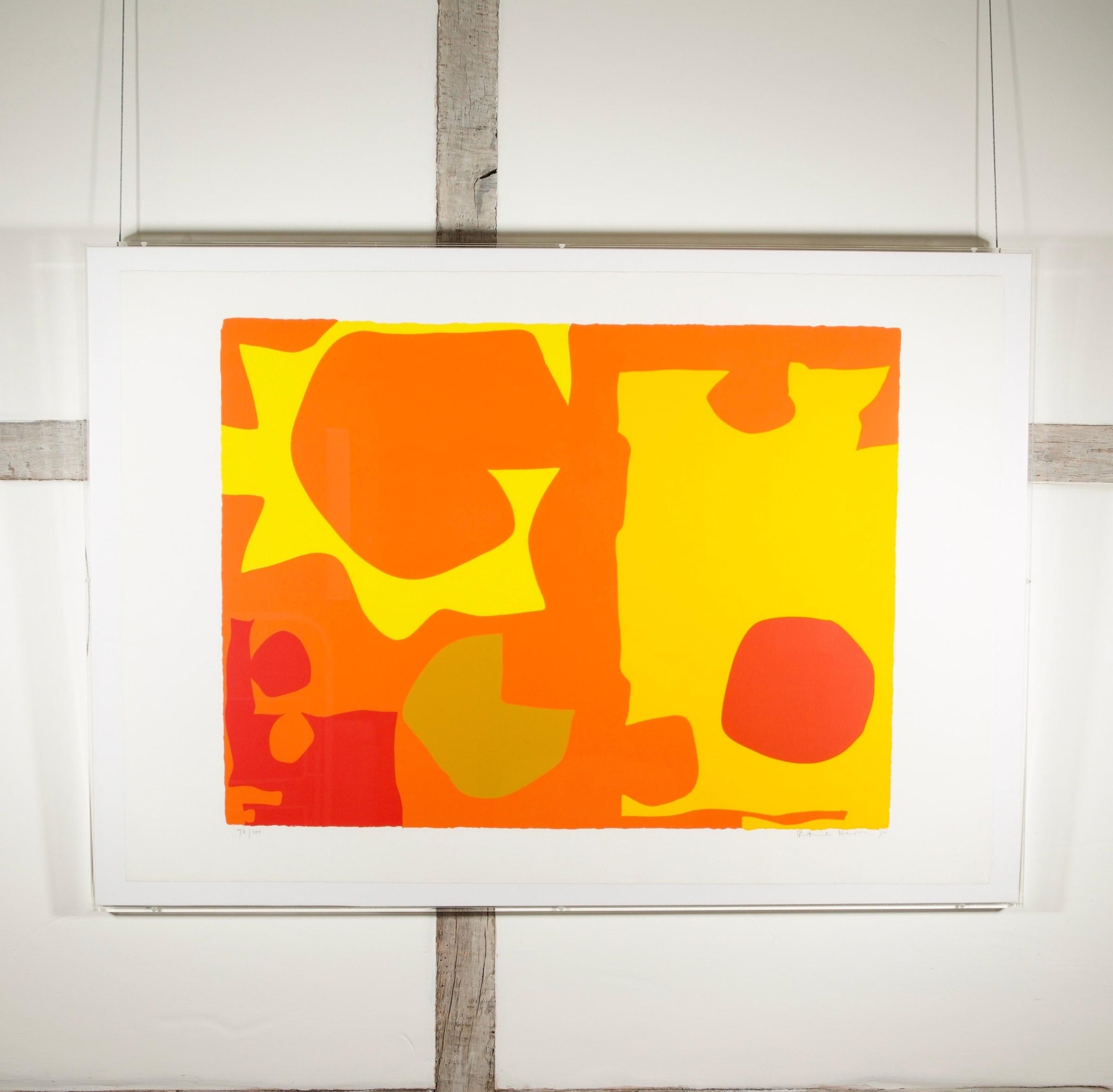 Six in Light Orange with Red in Yellow : April by Patrick Heron, 1970 For Sale 1