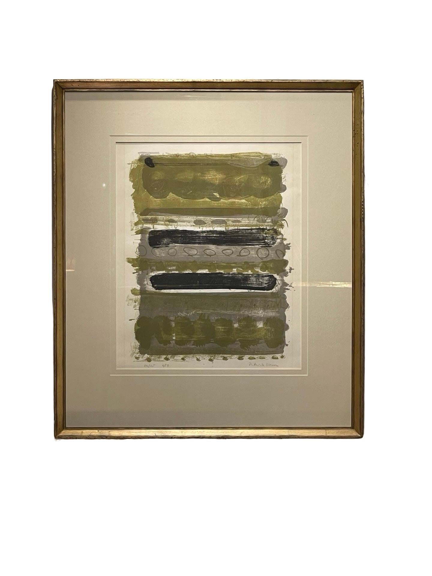 Patrick Heron Lithografie grün und grau gestreift, 1958 im Angebot 3