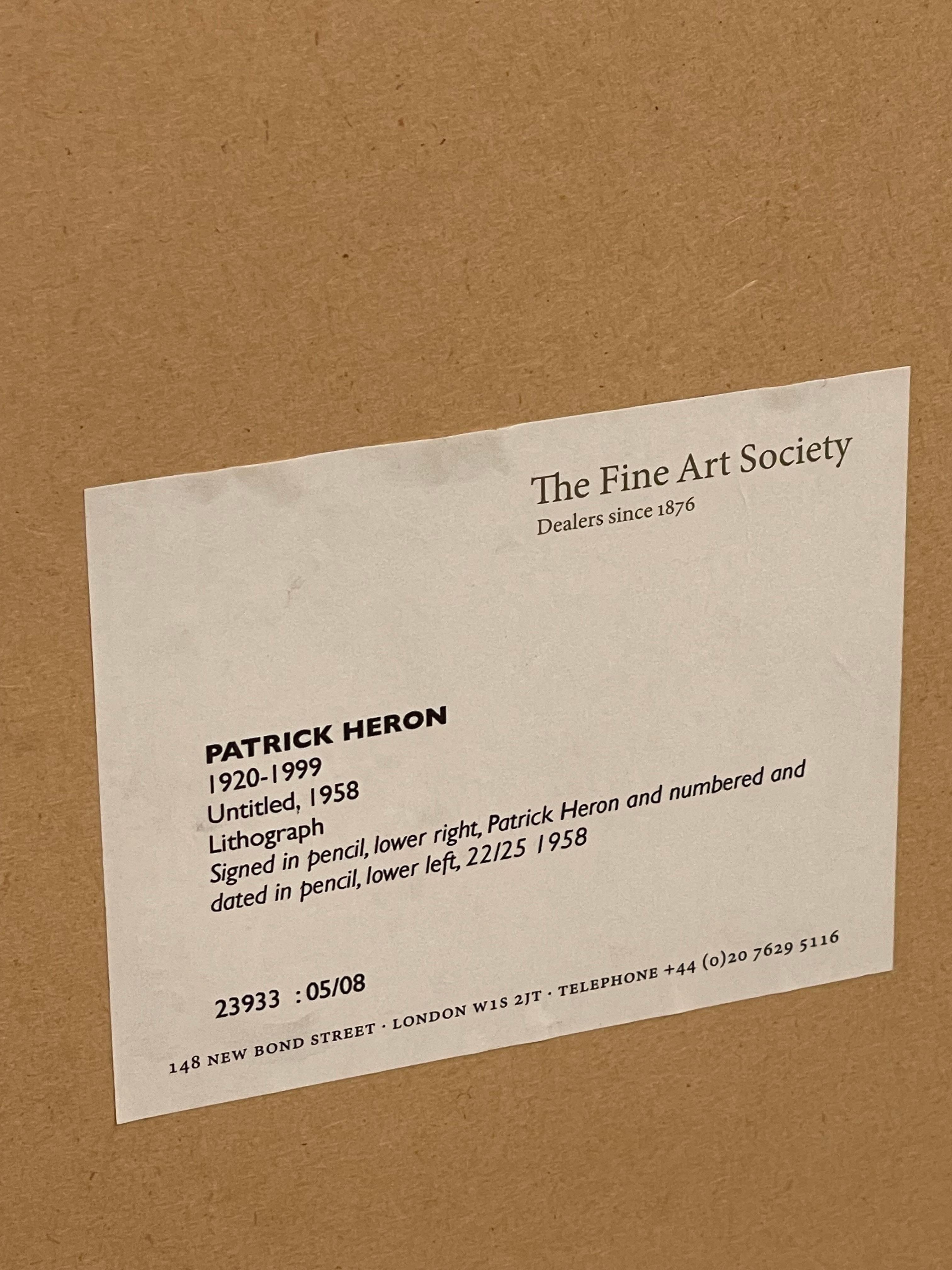 Patrick Heron Lithografie grün und grau gestreift, 1958 im Angebot 6