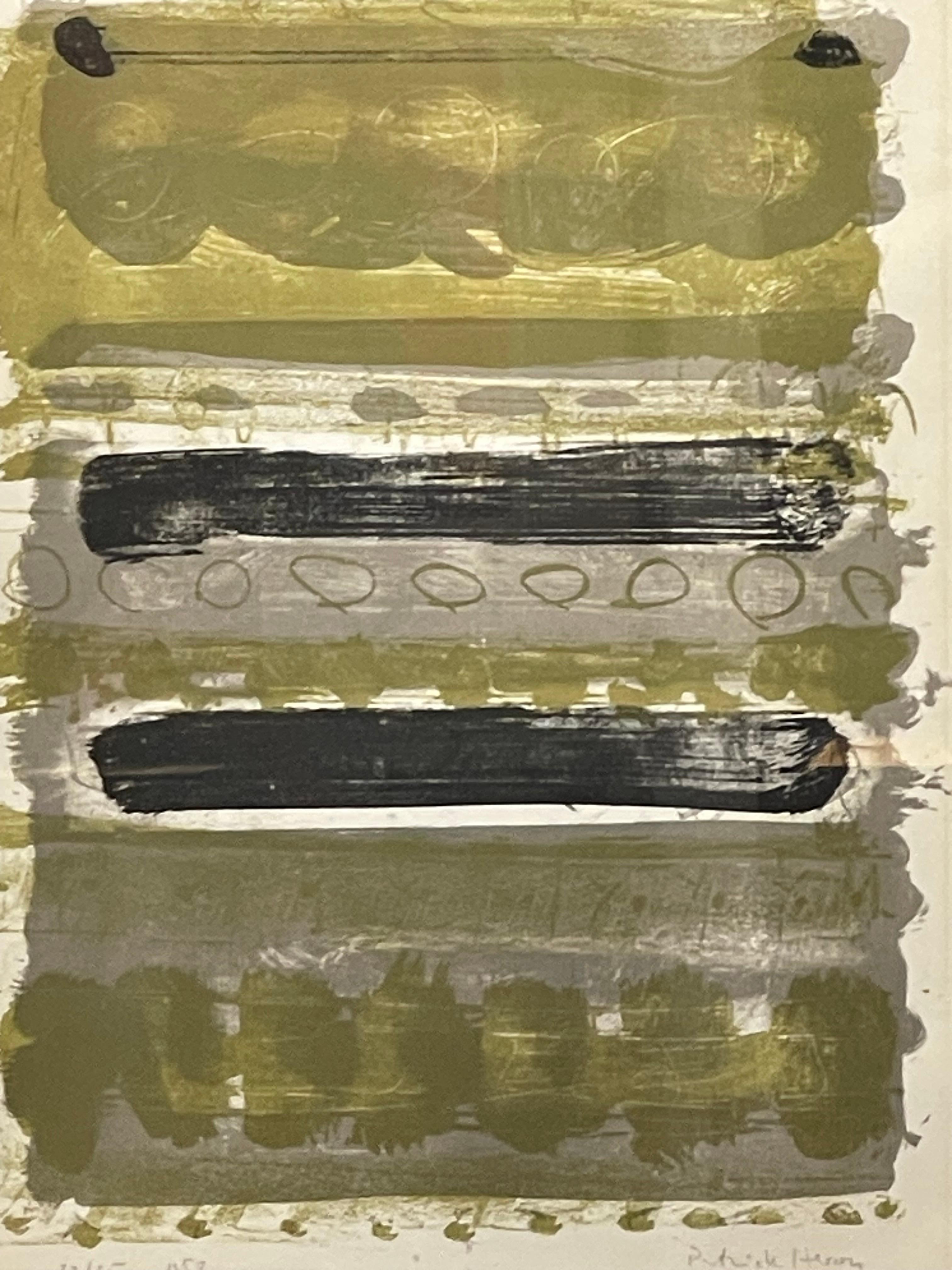 Patrick Heron Lithografie grün und grau gestreift, 1958 im Angebot 10