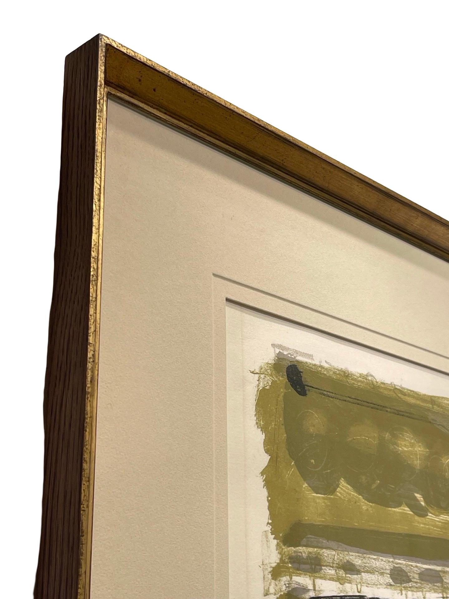 Patrick Heron Lithografie grün und grau gestreift, 1958 (Glas) im Angebot