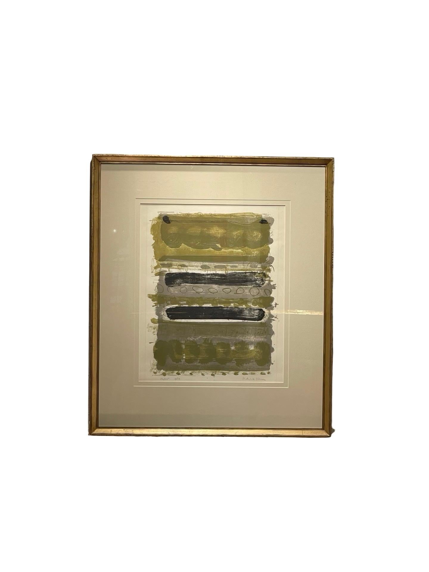 Patrick Heron Lithografie grün und grau gestreift, 1958 im Angebot 2