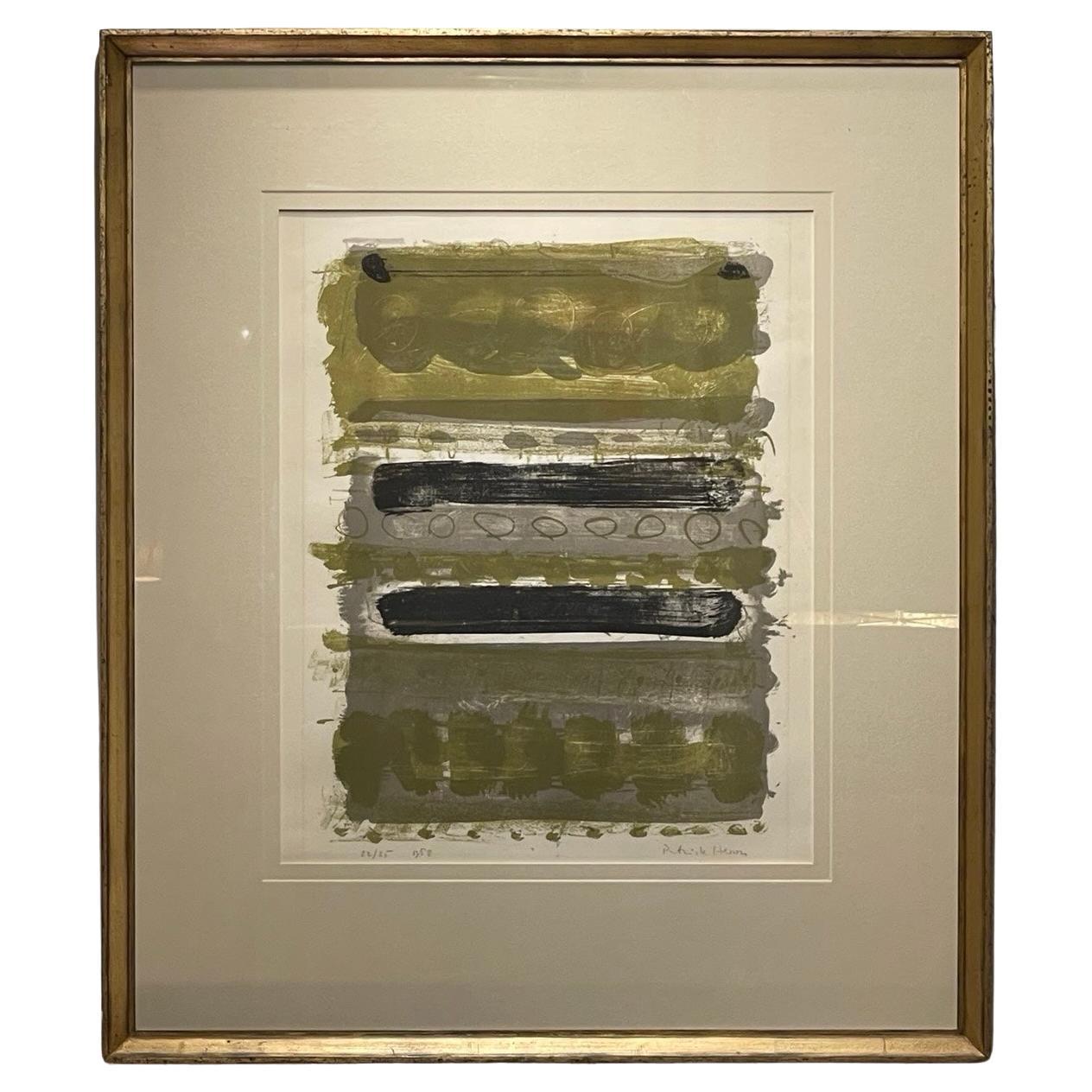 Patrick Heron Lithografie grün und grau gestreift, 1958 im Angebot