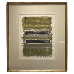 Patrick Heron Lithograph green and grey stripes, 1958