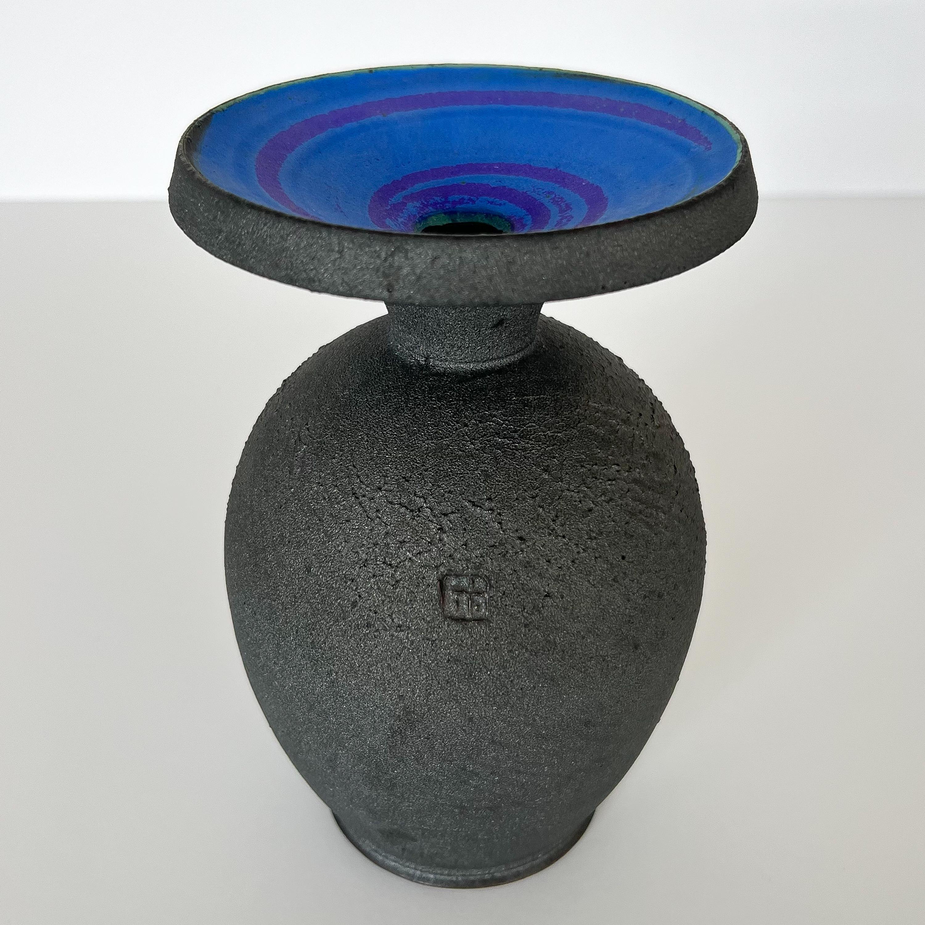 Contemporary Patrick Horsley Glazed Stoneware Pottery Vase