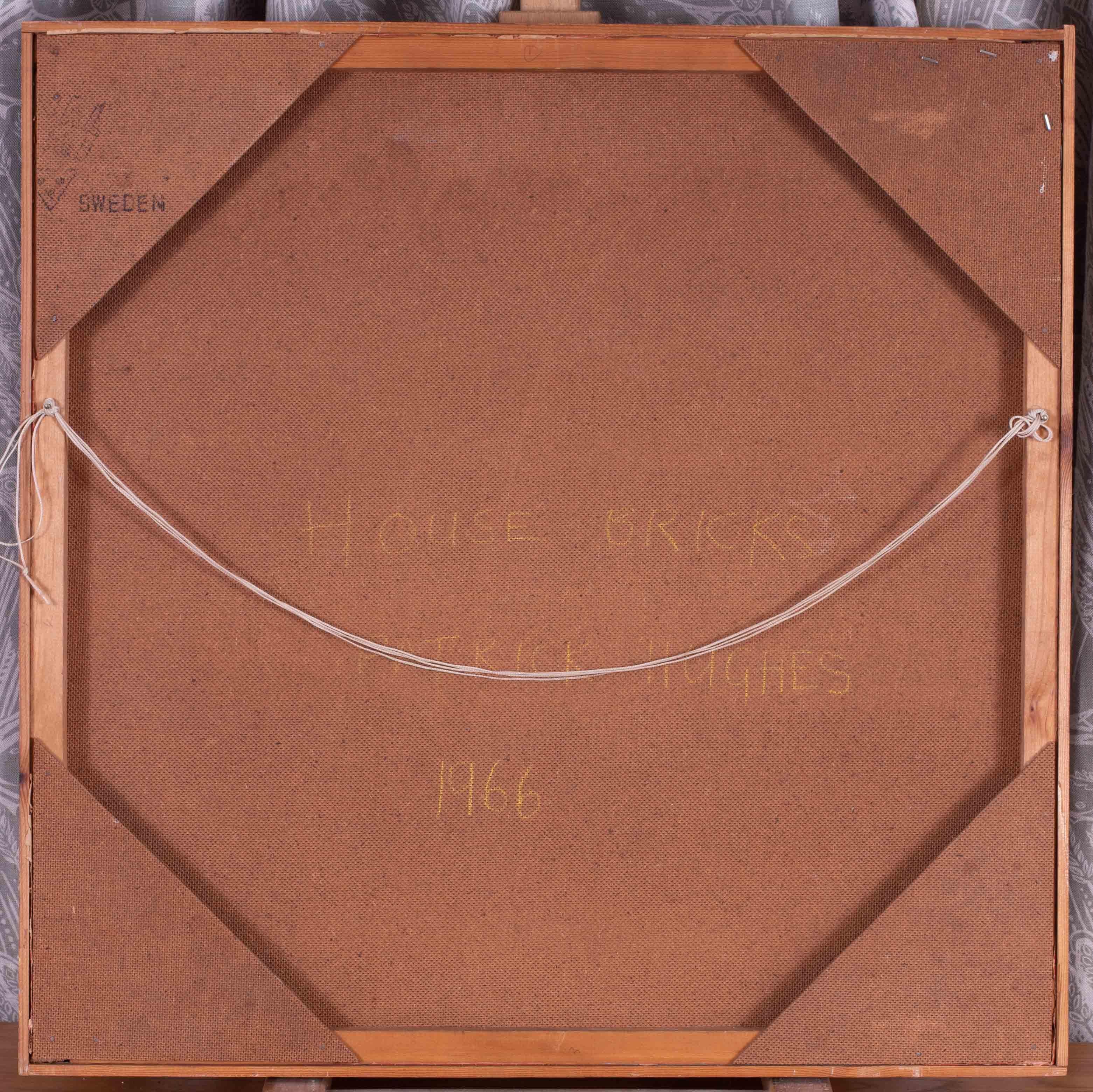1966 Patrick Hughes 'House Bricks' collage on board, inscribed and titled For Sale 2