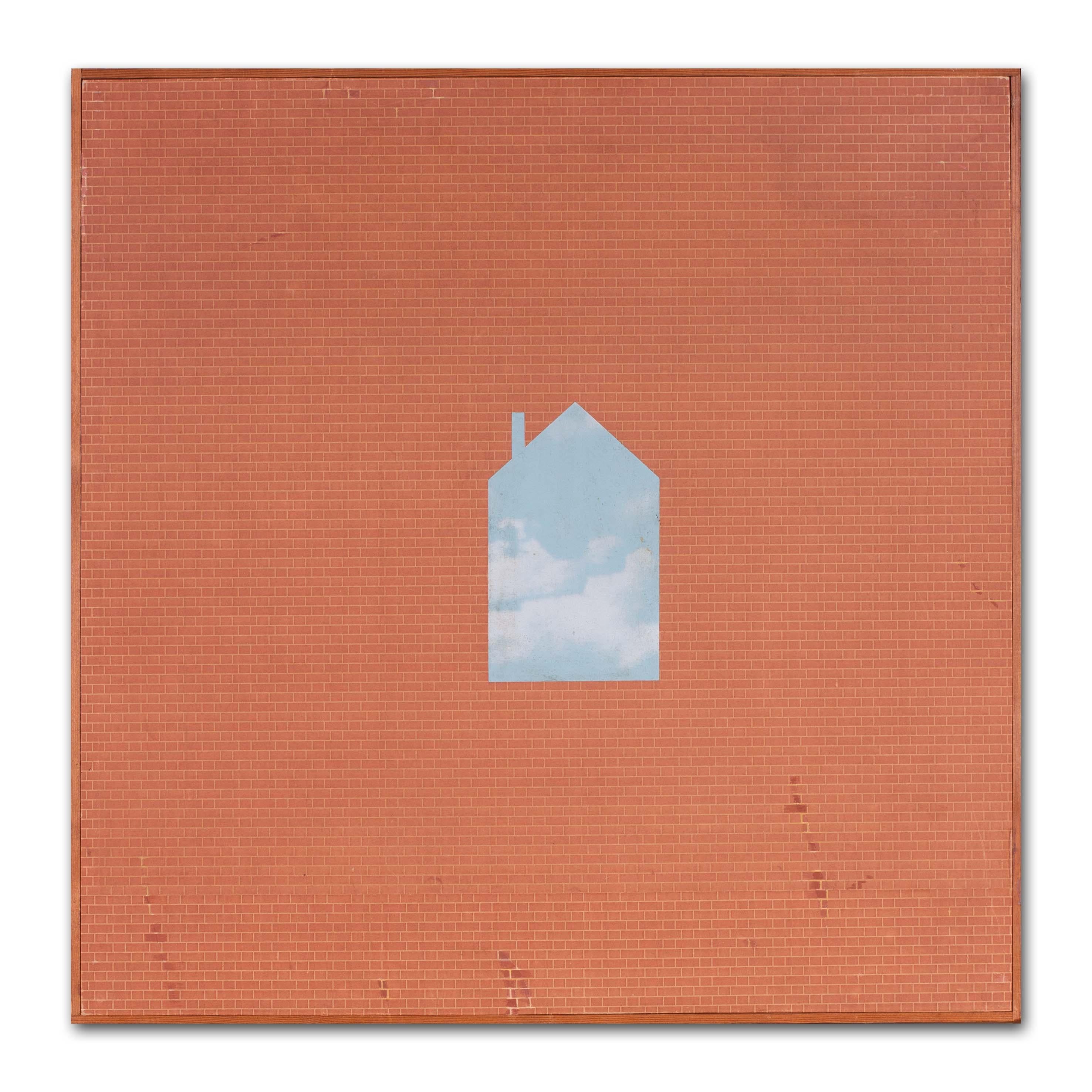 1966 Patrick Hughes 'House Bricks' collage on board, inscribed and titled For Sale 3