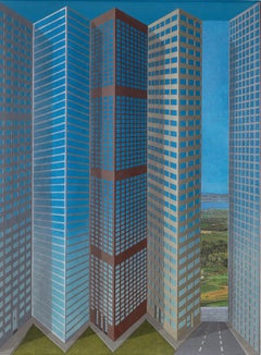 Lithographie « City - Lithographe, Impression, Reverspective », Art contemporain, Patrick Hughes