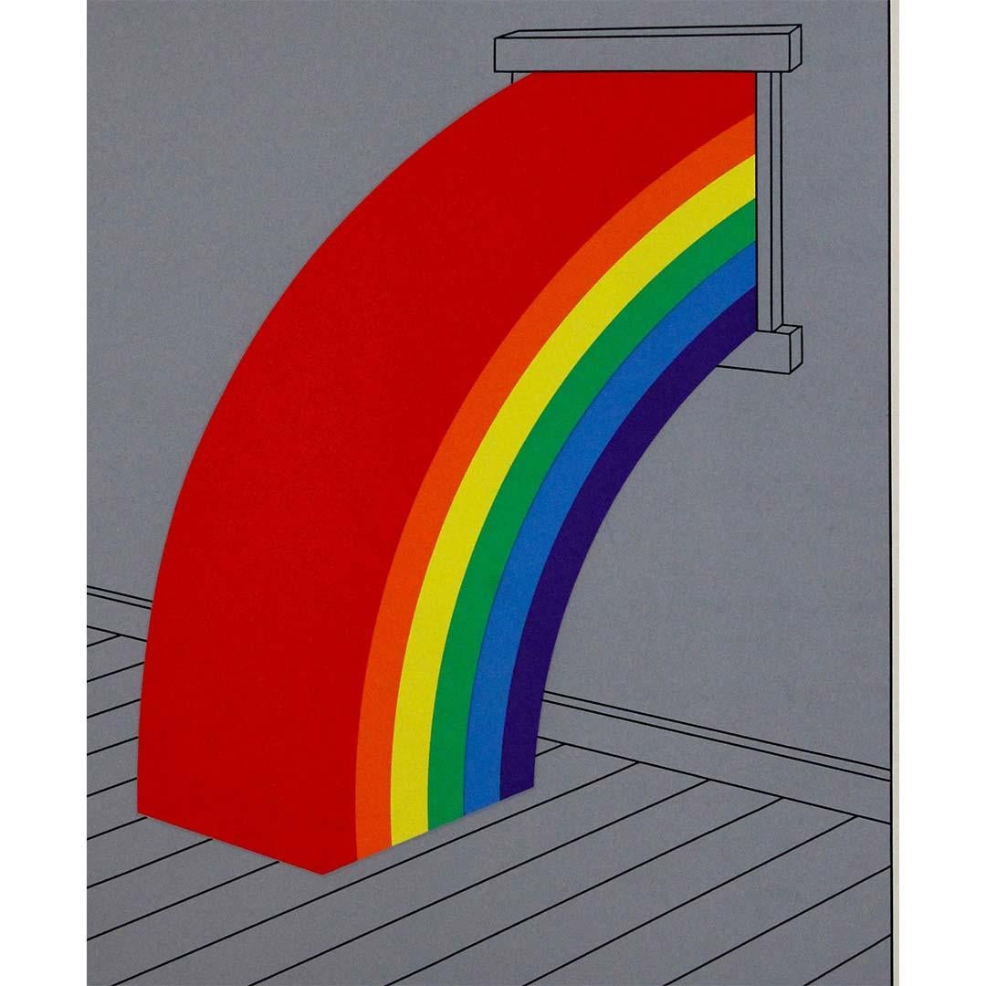 Impactante cartel de exposición serigrafiado original de 1981 - Galería Angela Flowers en venta 1