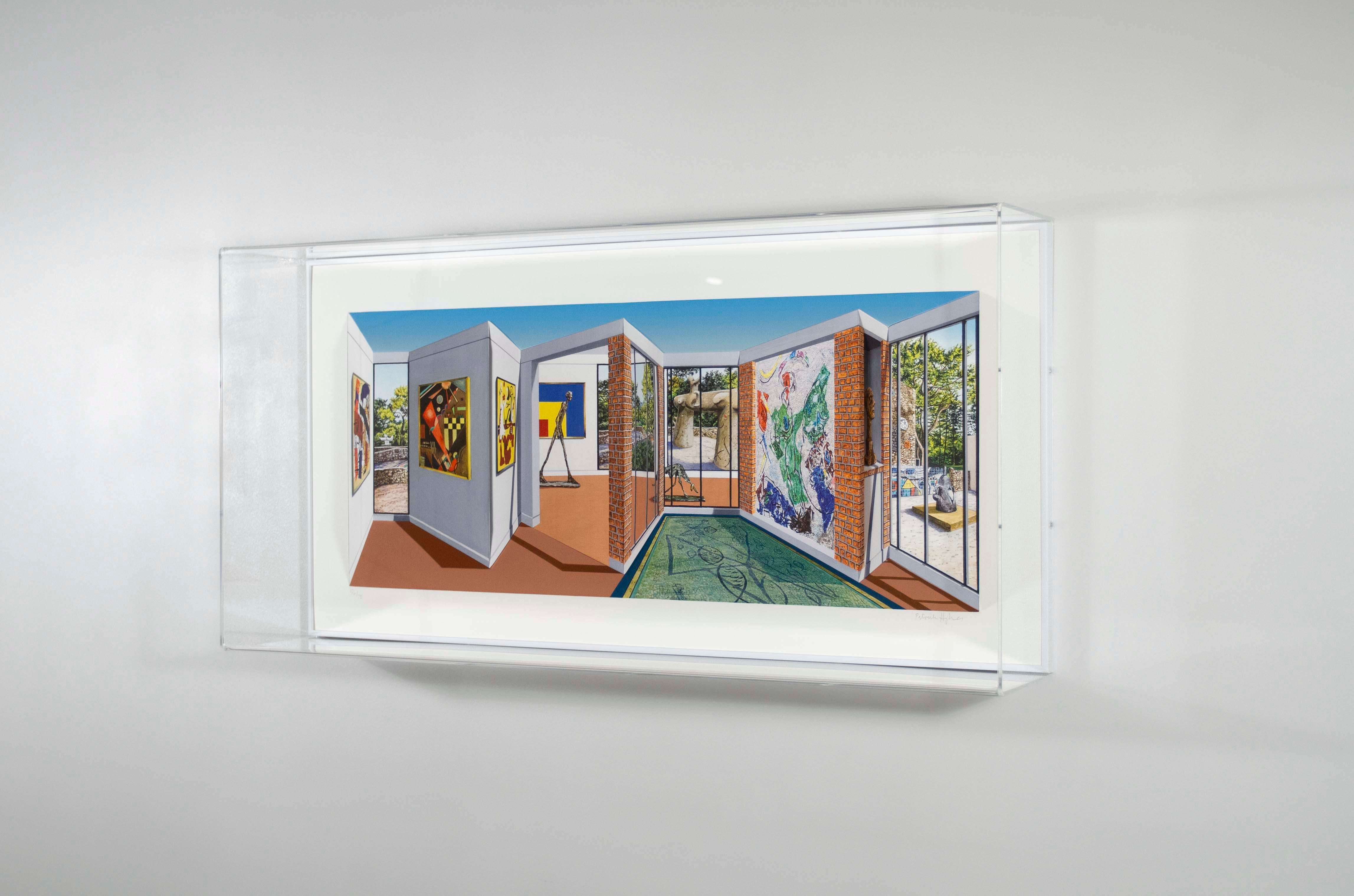 Patrick Hughes (b.1939)
Maeght
2019
hand painted multiple with archival inkjet
45 x 90 x 18 cm 
edition of 75 plus 10 AP

Price:
£7,200 GBP (inc. 20% UK VAT)

Provenance:
Direct from the artist's studio

Notes:
This work is presented in a perspex