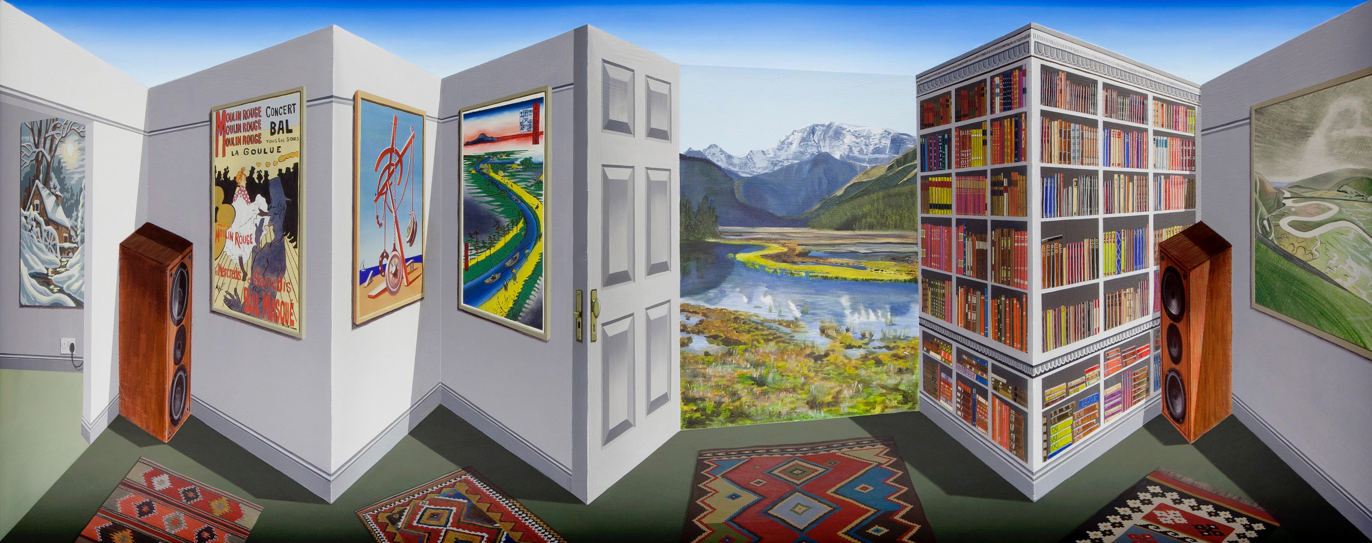 For the last 25 years Patrick Hughes, contemporary artist, and his 3-D reverspective paintings have been "hughesually" in demand, exhibited around the world, and featured in many public collections. The experience of seeing a Patrick Hughes
