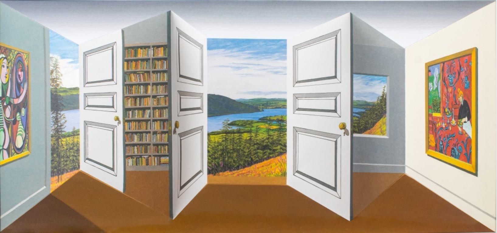 Patrick Hughes „Double Doors“ 3-D-Lithographie (21. Jahrhundert und zeitgenössisch)