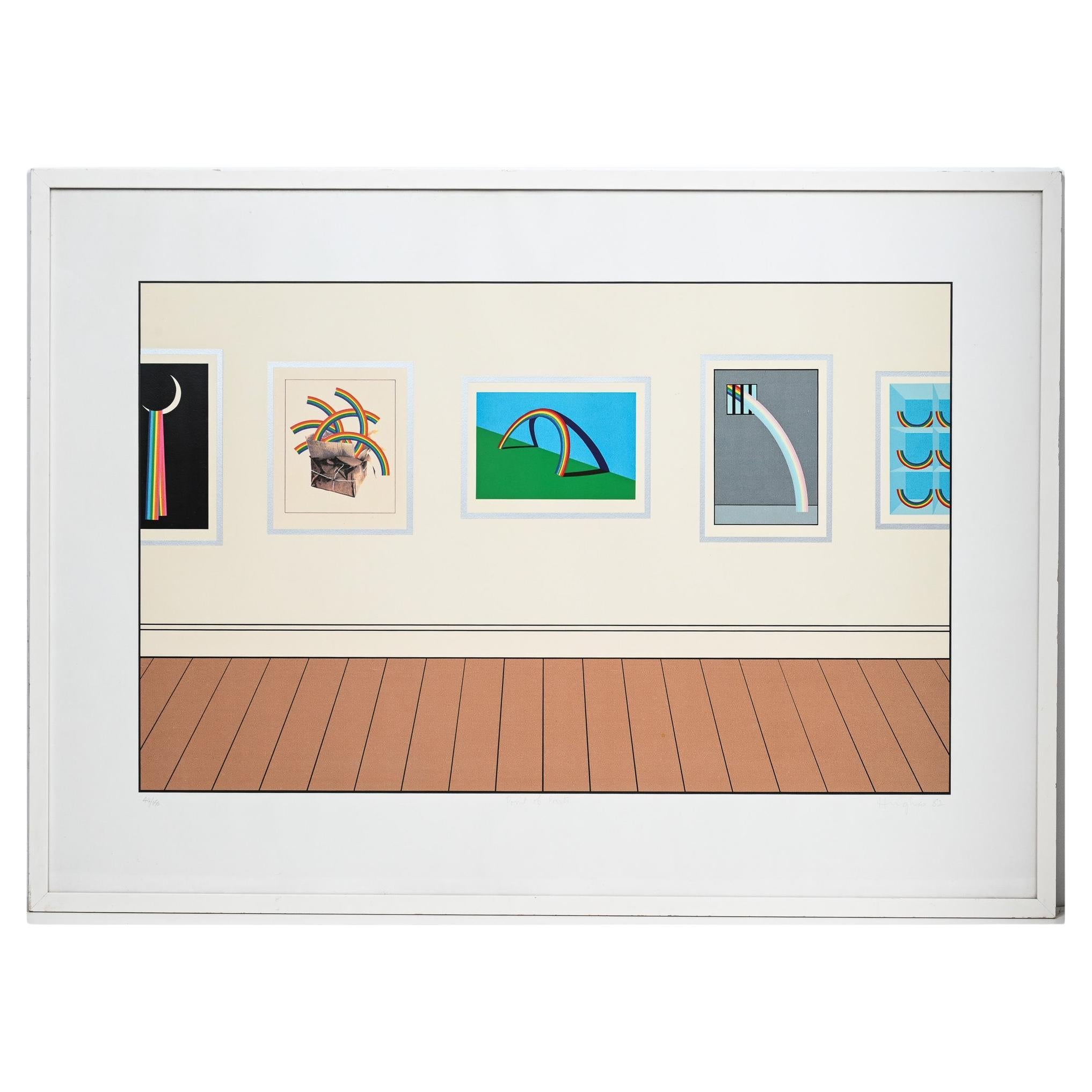 Patrick Hughes Siebdruck "Druck der Drucke" 1982