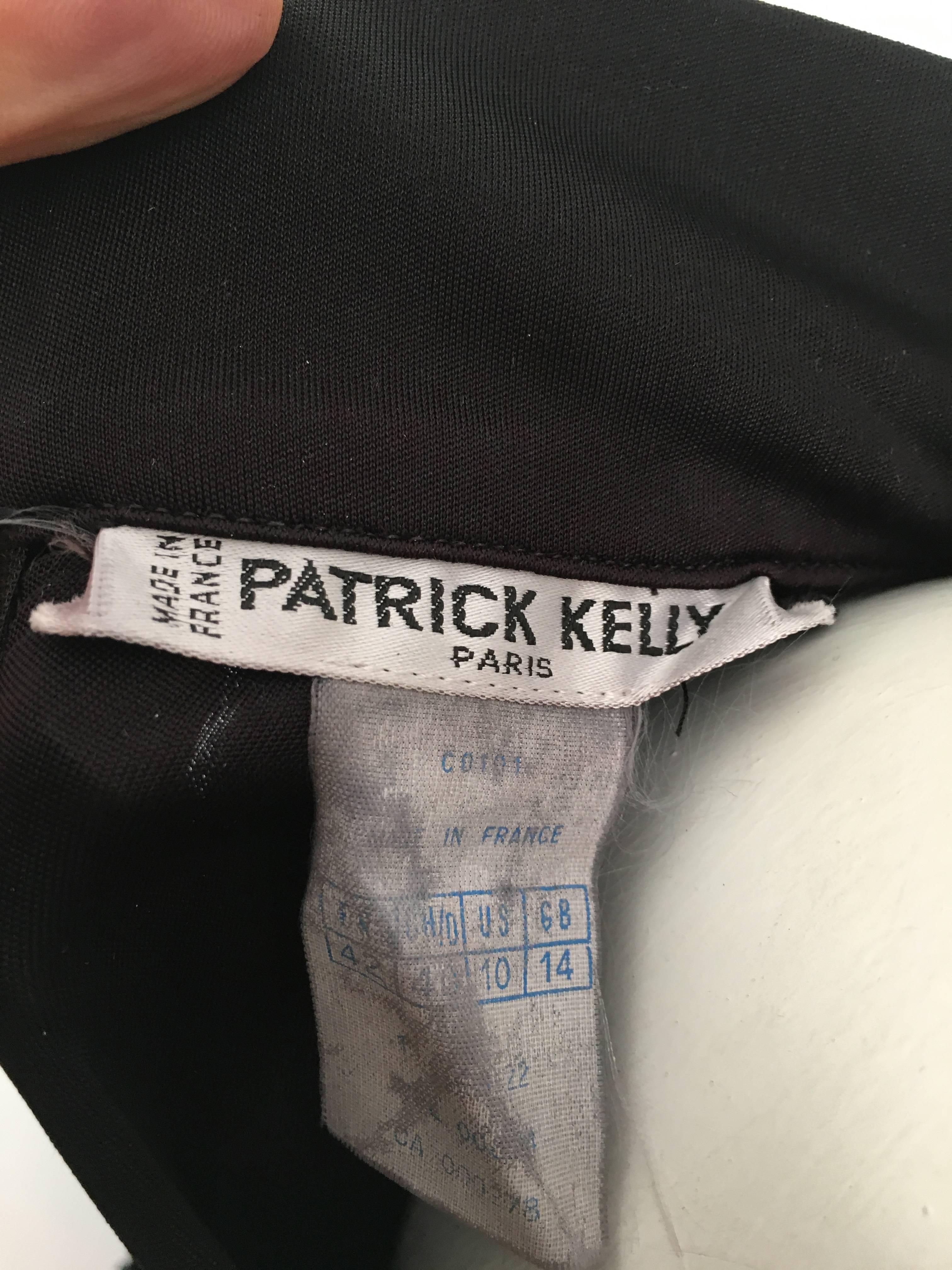 Patrick Kelly 1980s Black Cocktail Dress Size 4 / 6.  For Sale 6
