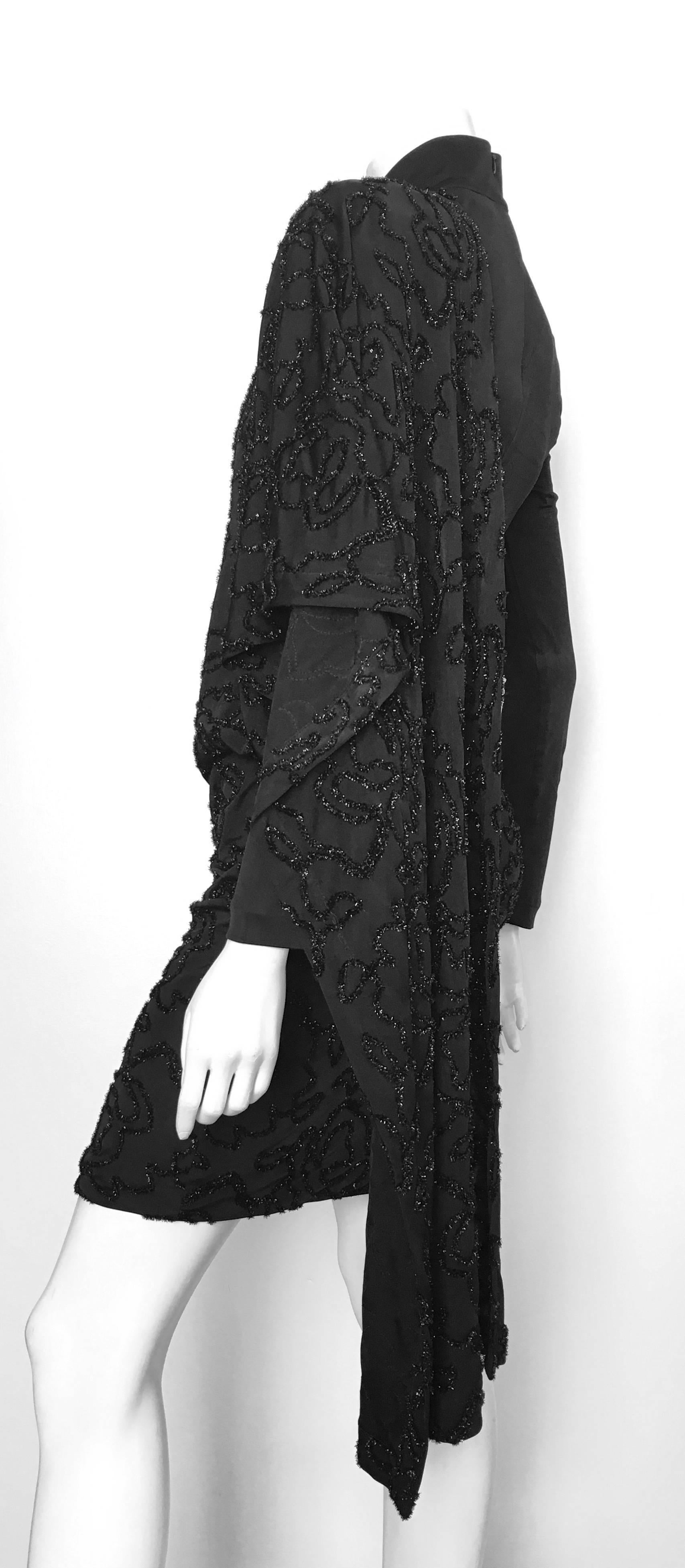 Patrick Kelly 1980s Black Cocktail Dress Size 4 / 6.  For Sale 1