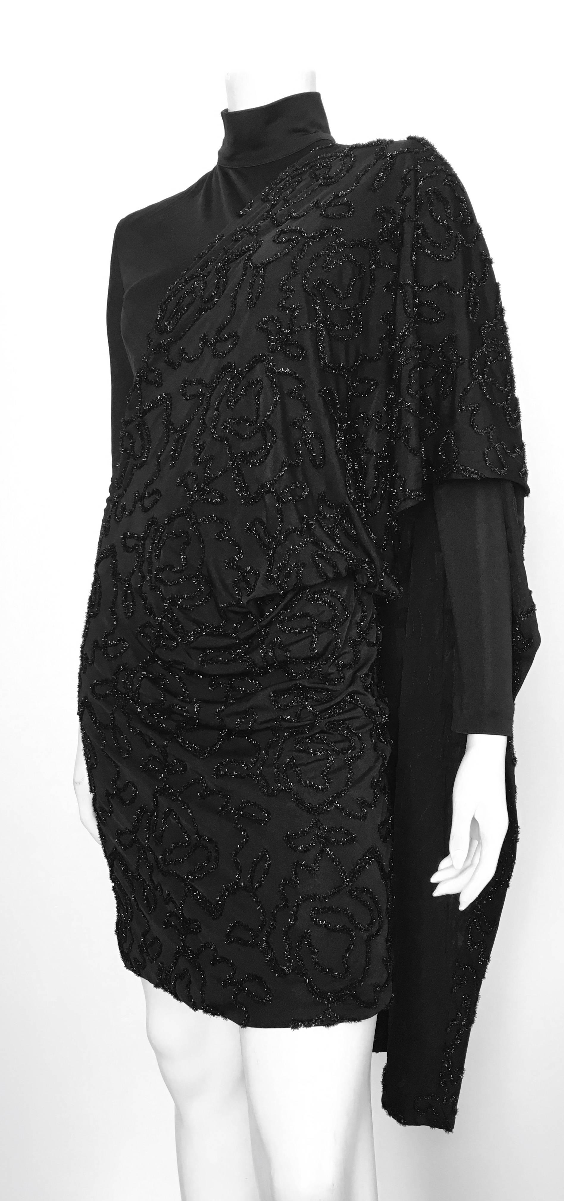 Patrick Kelly 1980s Black Cocktail Dress Size 4 / 6.  For Sale 2