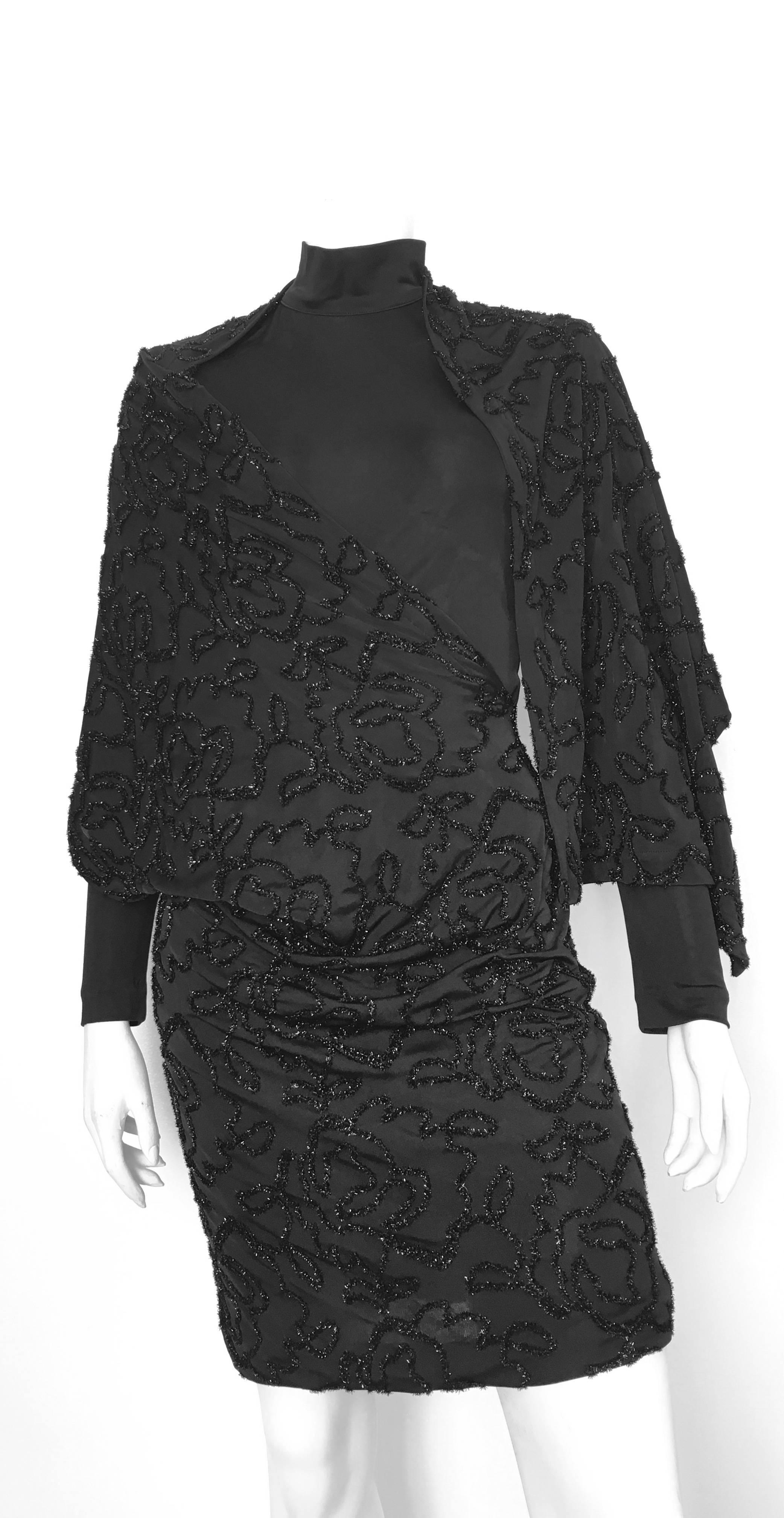 Patrick Kelly 1980s Black Cocktail Dress Size 4 / 6.  For Sale 3